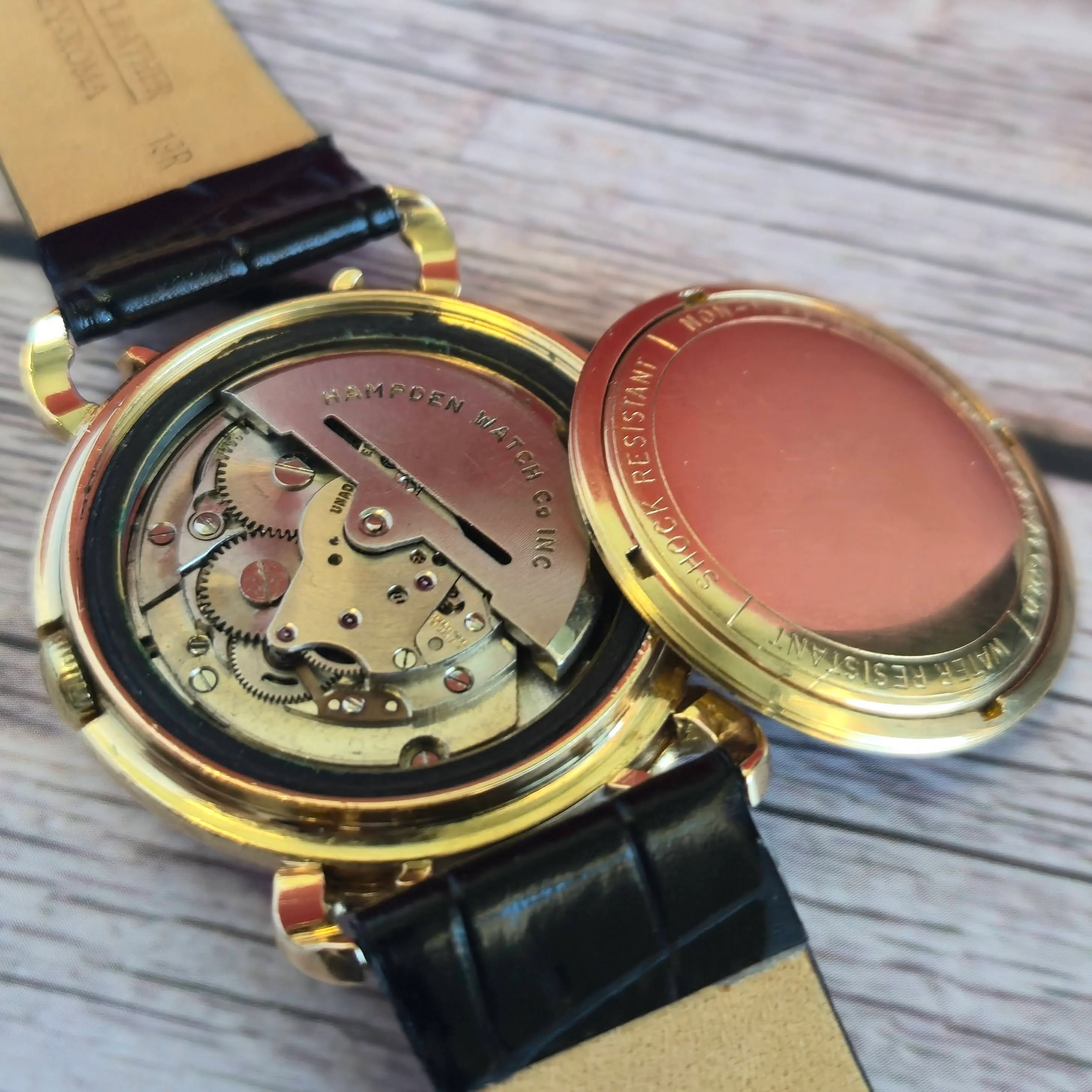 Vintage Hampden Automatic Watch Cal. AS 1361N 21 Jewels Fancy Lugs 14K Gold Wristwatch - Image 12
