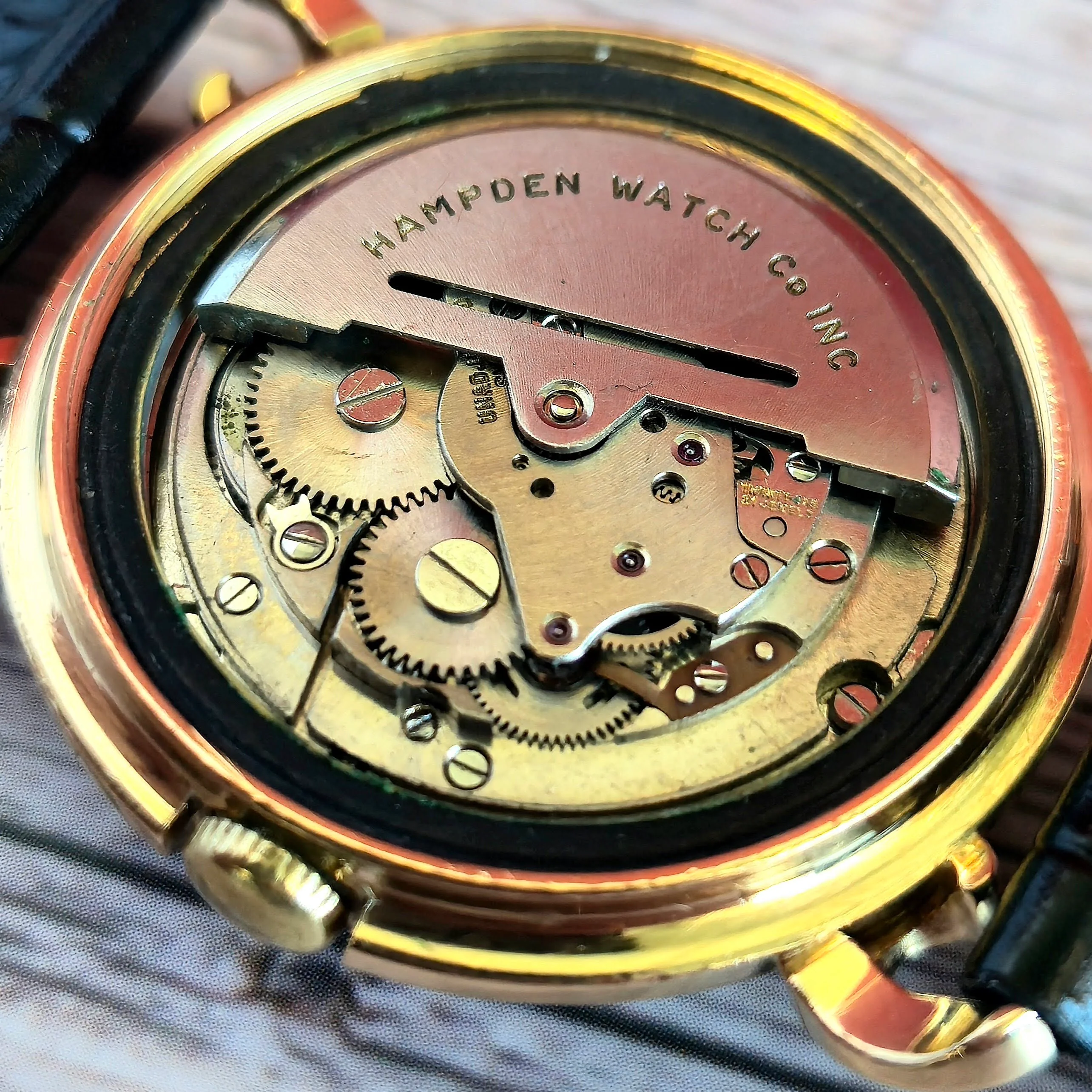 Vintage Hampden Automatic Watch Cal. AS 1361N 21 Jewels Fancy Lugs 14K Gold Wristwatch - Image 13