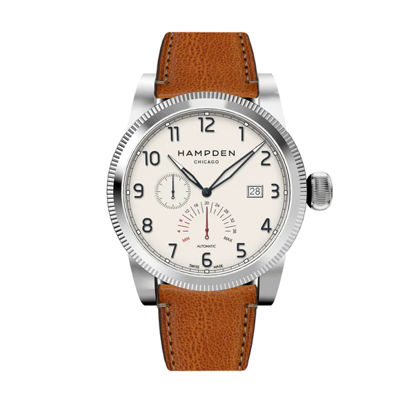 HAMPDEN MODEL 1: Sullivan Automatic Watch Power Reserve & Date Indicator Wristwatch - Image 4