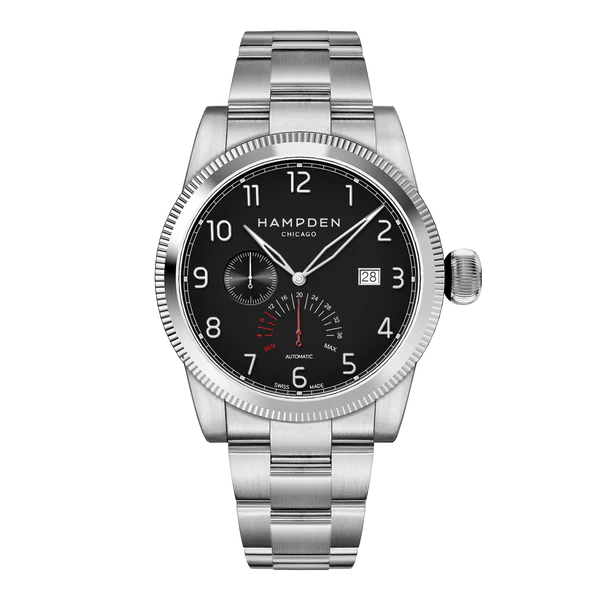 HAMPDEN MODEL 1: Sullivan Automatic Watch Power Reserve & Date Indicator Wristwatch - Image 9