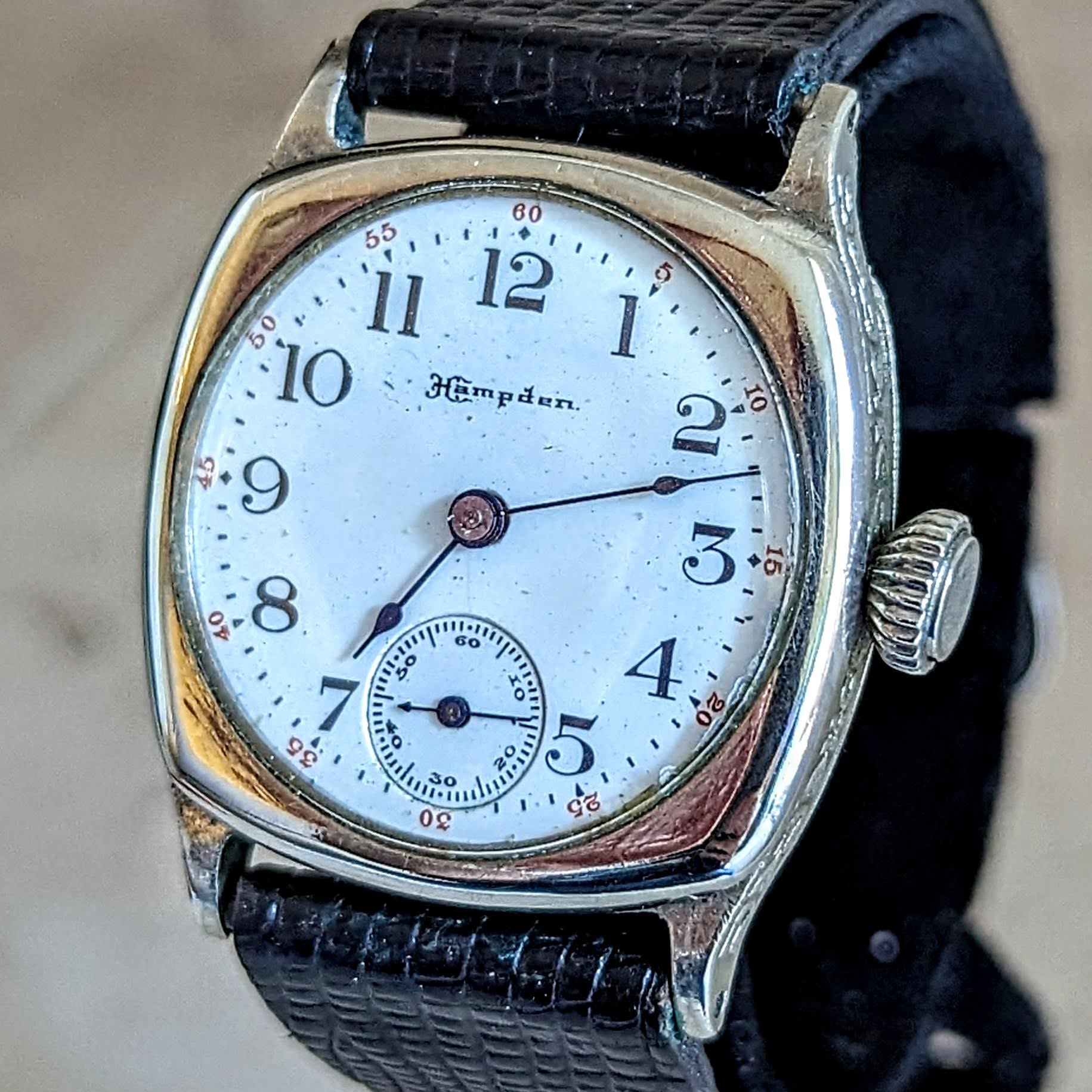 HAMPDEN Lever Set WWI Wristwatch Grade Diadem 15 Jewels U.S.A. Watch - Image 4
