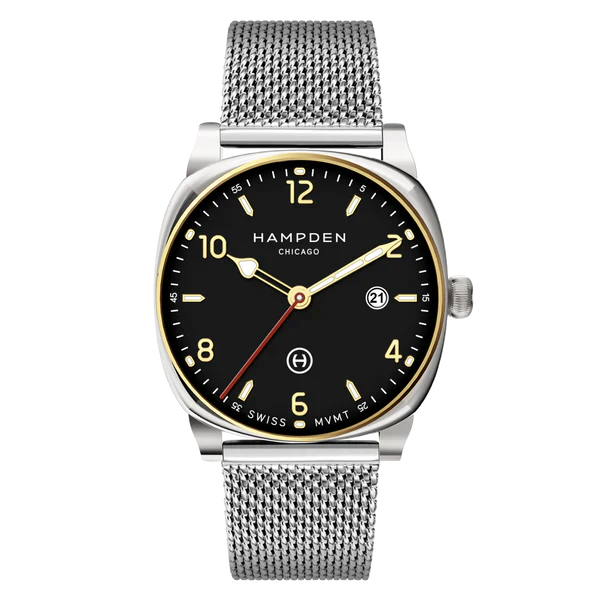 HAMPDEN MODEL 2: Algren Watch Cushion Case Date Indicator Stainless Steel Wristwatch - Image 10