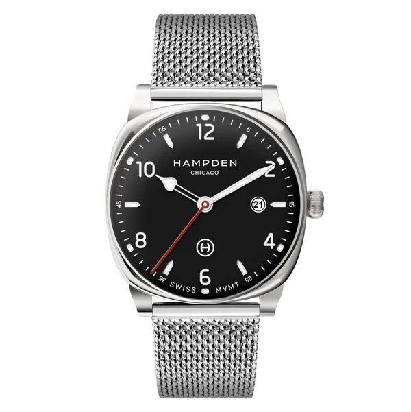 HAMPDEN MODEL 2: Algren Watch Cushion Case Date Indicator Stainless Steel Wristwatch - Image 12