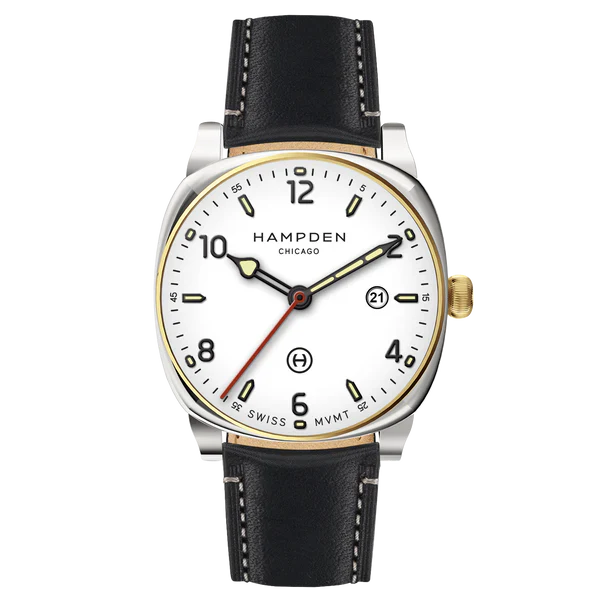HAMPDEN MODEL 2: Algren Watch Cushion Case Date Indicator Stainless Steel Wristwatch - Image 4