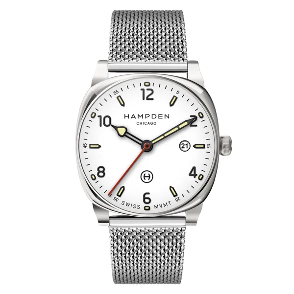 HAMPDEN MODEL 2: Algren Watch Cushion Case Date Indicator Stainless Steel Wristwatch - Image 5
