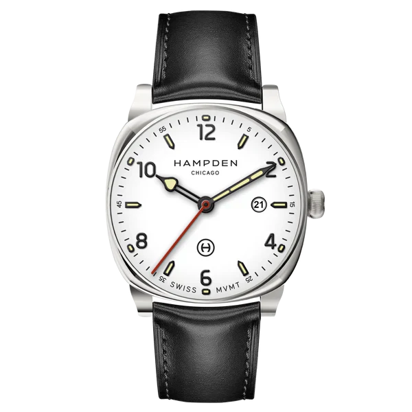 HAMPDEN MODEL 2: Algren Watch Cushion Case Date Indicator Stainless Steel Wristwatch - Image 6