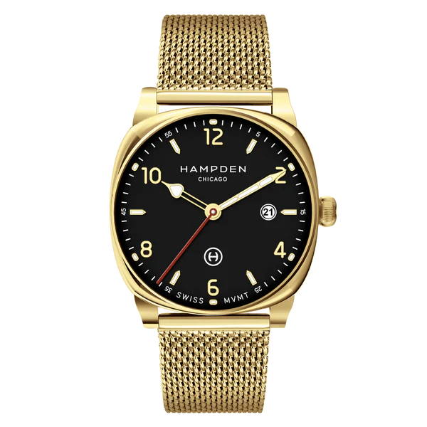 HAMPDEN MODEL 2: Algren Watch Cushion Case Date Indicator Stainless Steel Wristwatch - Image 8