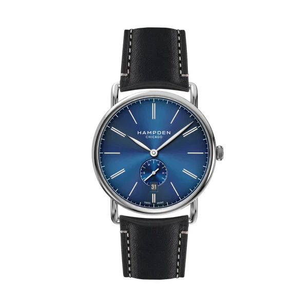 HAMPDEN MODEL 4: Dixon Watch Round Case & Wire Lugs Date Indicator 2-Tone Stainless Steel Wristwatch - Image 7