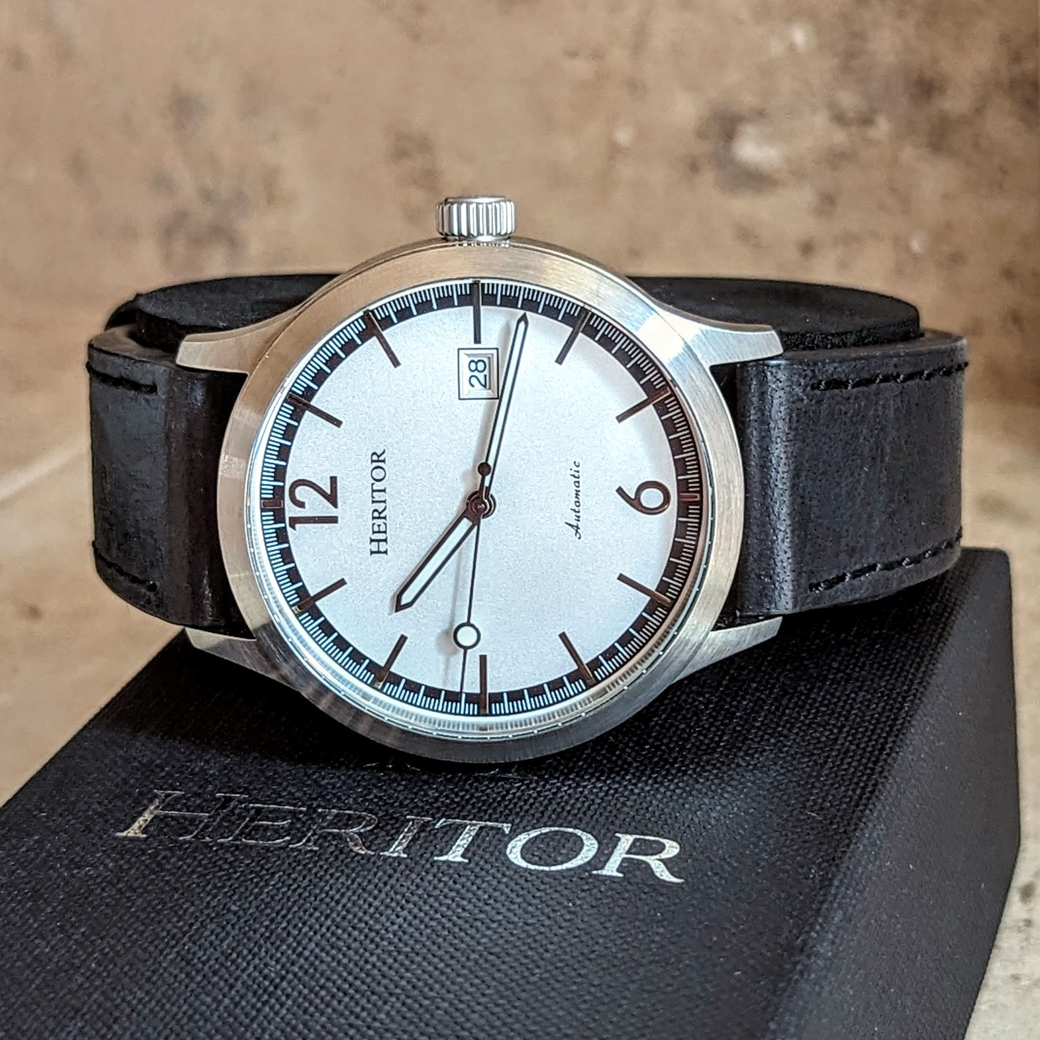 HERITOR Automatic Wristwatch Cal. H35 24 Jewels Display Back Watch - IN BOX! - Image 7