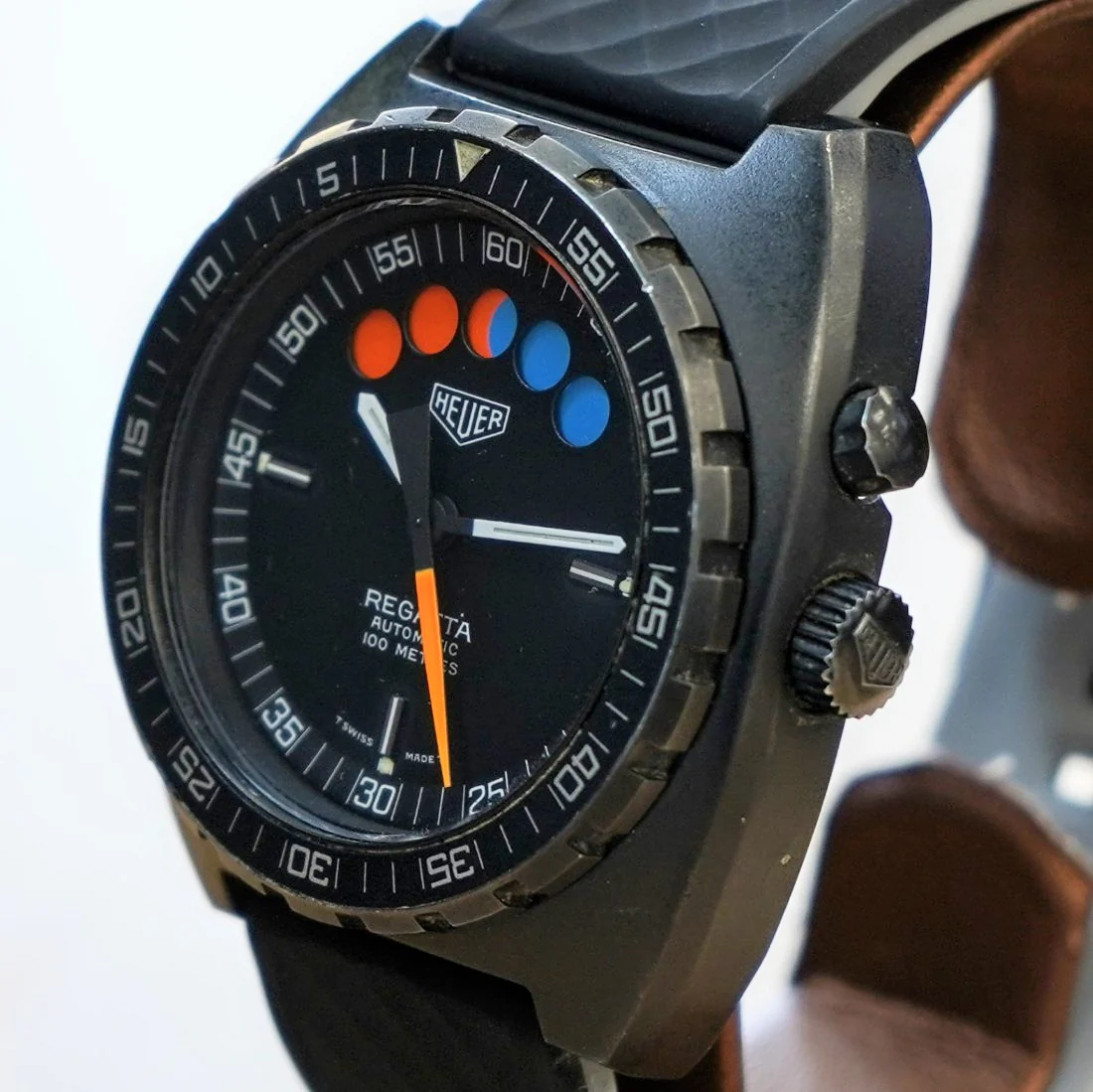 HEUER Regatta Automatic Watch 134.601 Automatic Wristwatch Black PVD-Coated Steel - Image 3