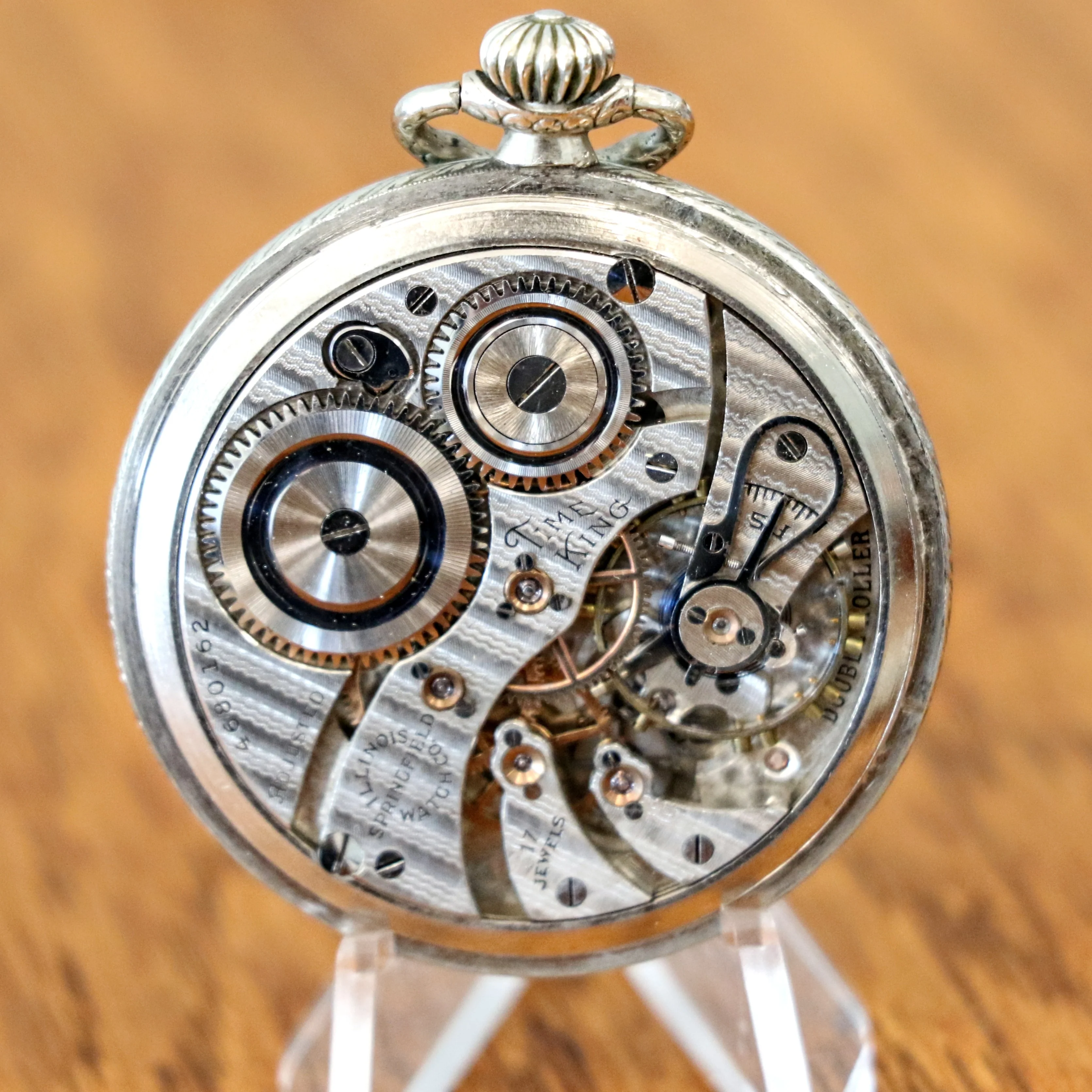 1925 ILLINOIS Time King Pocket Watch Size 12s 17 Jewels Grade 405 U.S.A. Made Art Deco Watch - Image 12