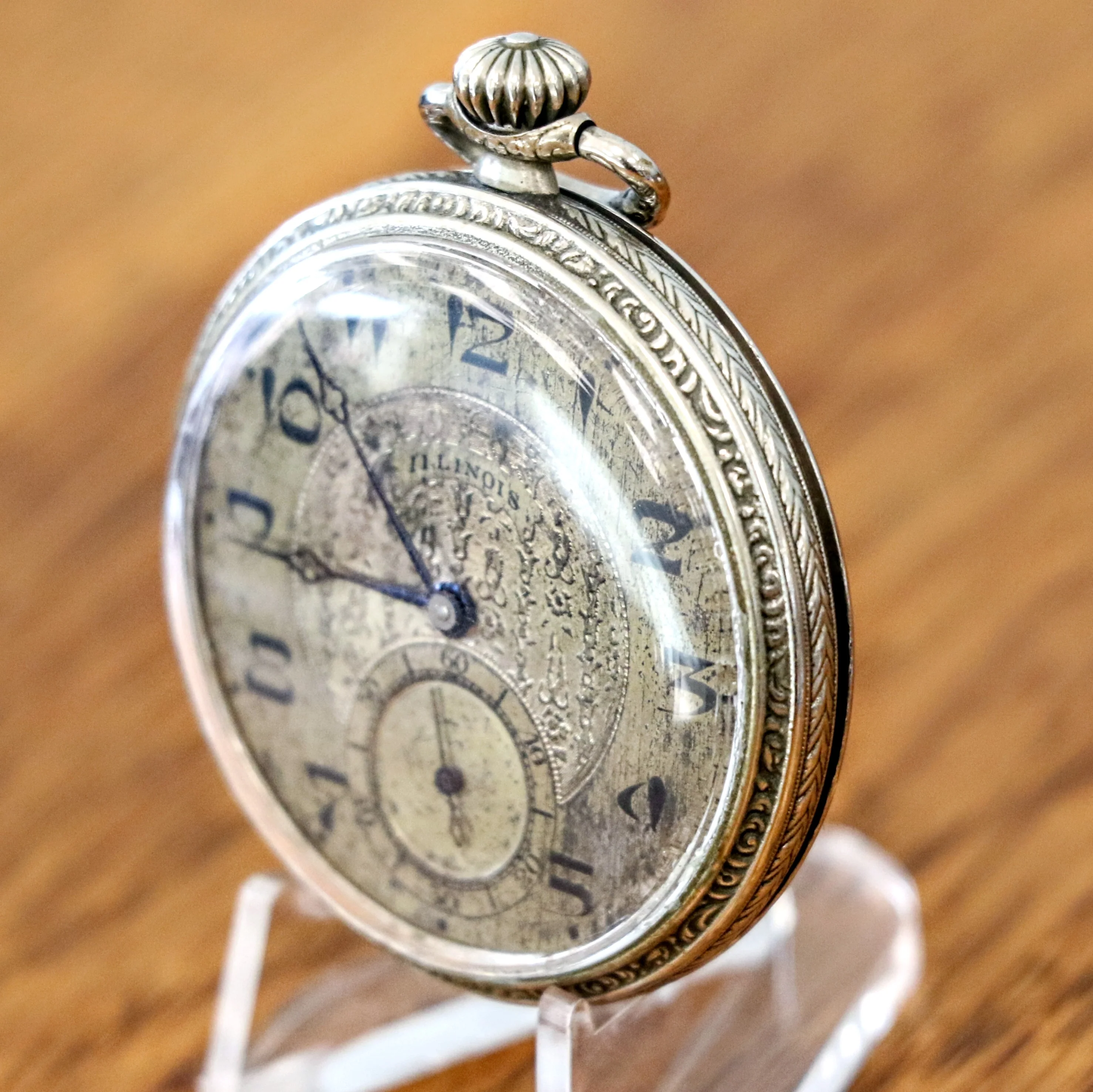 1925 ILLINOIS Time King Pocket Watch Size 12s 17 Jewels Grade 405 U.S.A. Made Art Deco Watch - Image 5