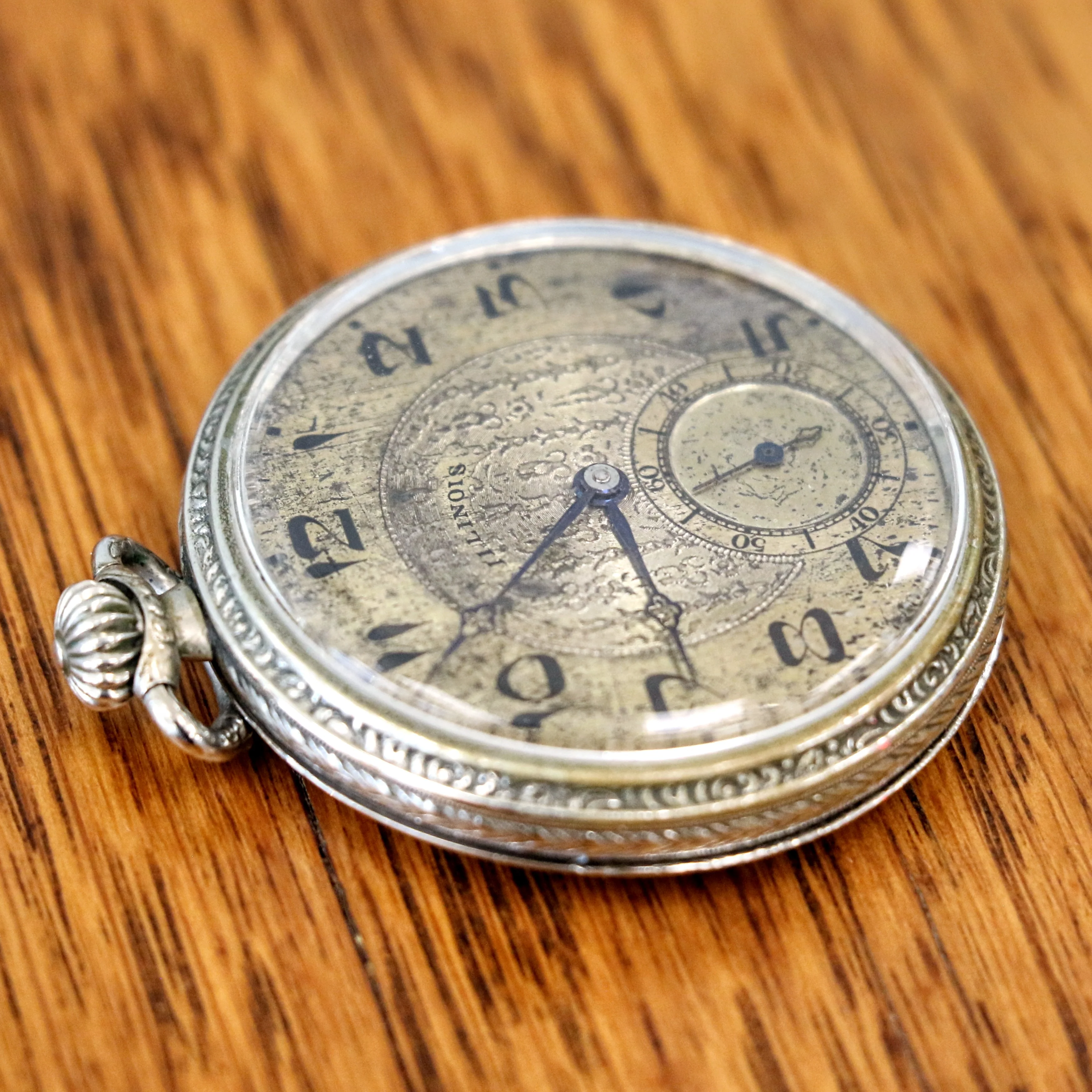 1925 ILLINOIS Time King Pocket Watch Size 12s 17 Jewels Grade 405 U.S.A. Made Art Deco Watch - Image 7