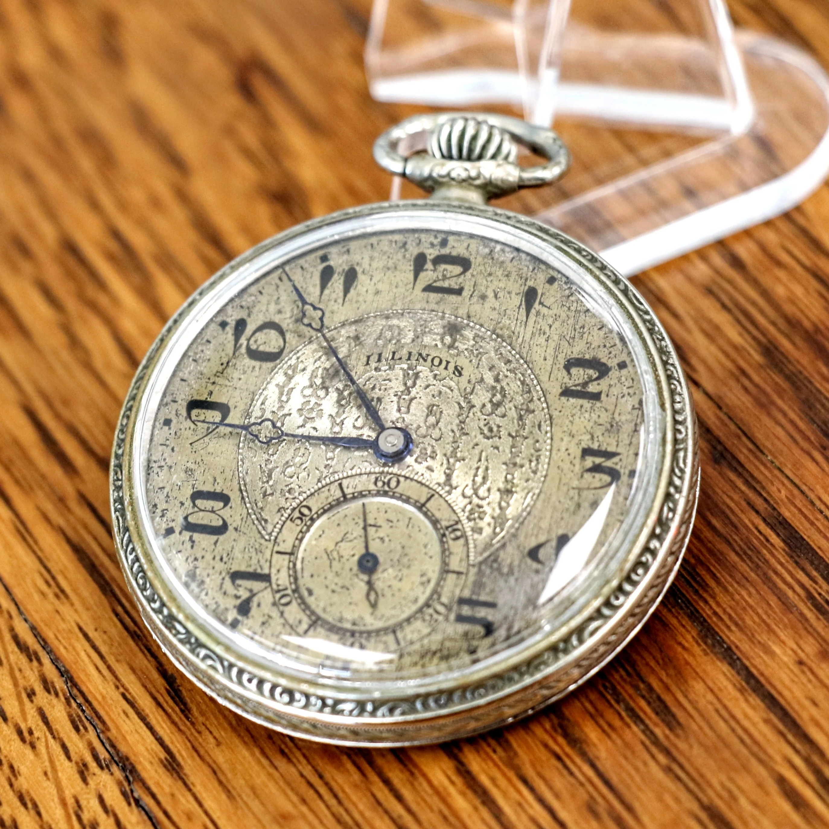 1925 ILLINOIS Time King Pocket Watch Size 12s 17 Jewels Grade 405 U.S.A. Made Art Deco Watch - Image 8