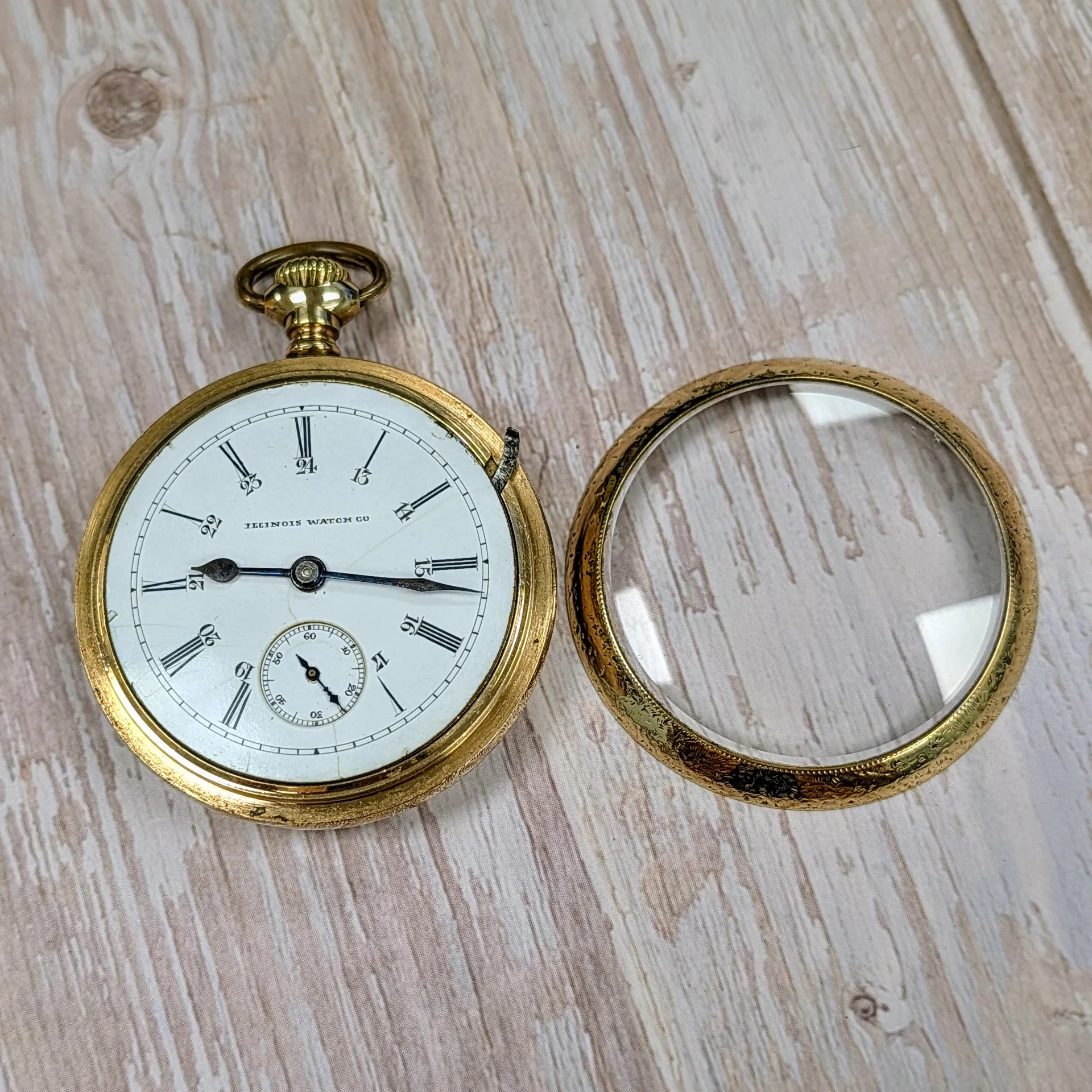 1887 Illinois Railroader Pocket Watch 18s Openface Grade 4 11 Jewels 14K Gold Filled - Image 10