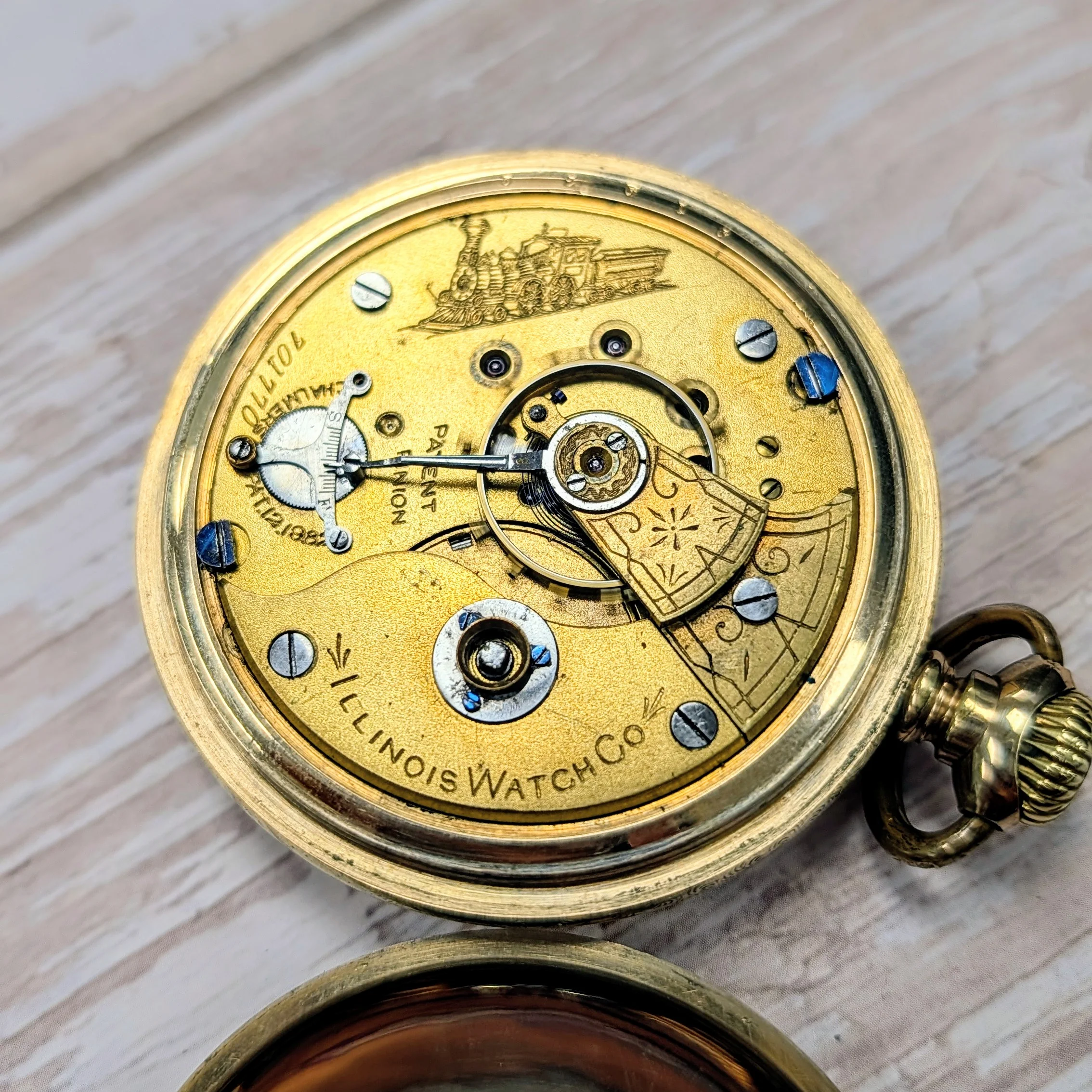 1887 Illinois Railroader Pocket Watch 18s Openface Grade 4 11 Jewels 14K Gold Filled - Image 14