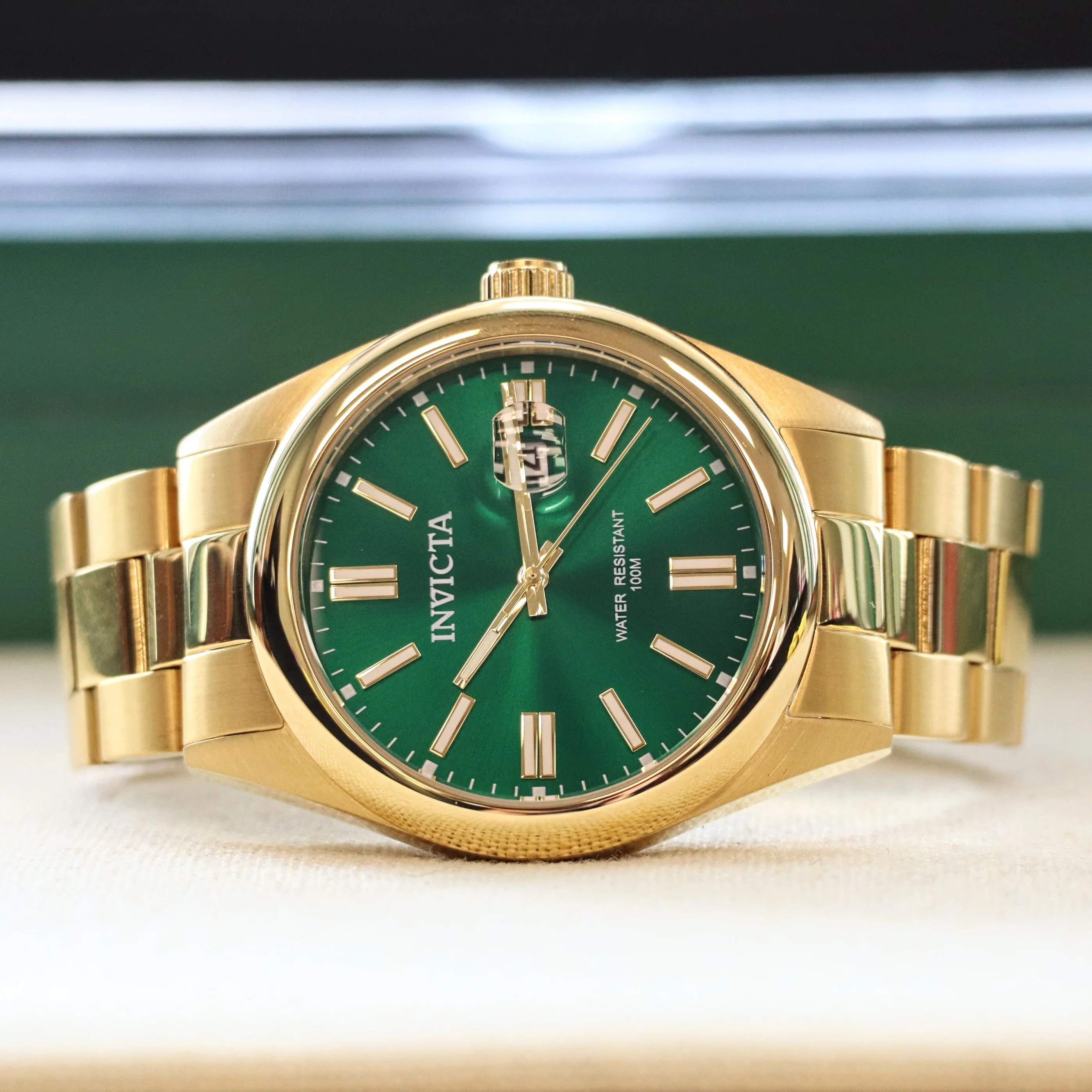 INVICTA Pro Diver Men's Watch Quartz Green Dial ALL S.S. Wristwatch Ref. 38464 - ALL Original! - Image 9