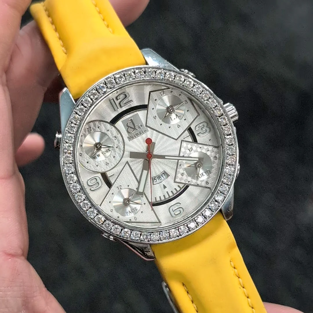 Jacob & Co. Five Time Zone Watch Diamond Bezel 47mm - Original Box & Interchangeable Straps - Image 3
