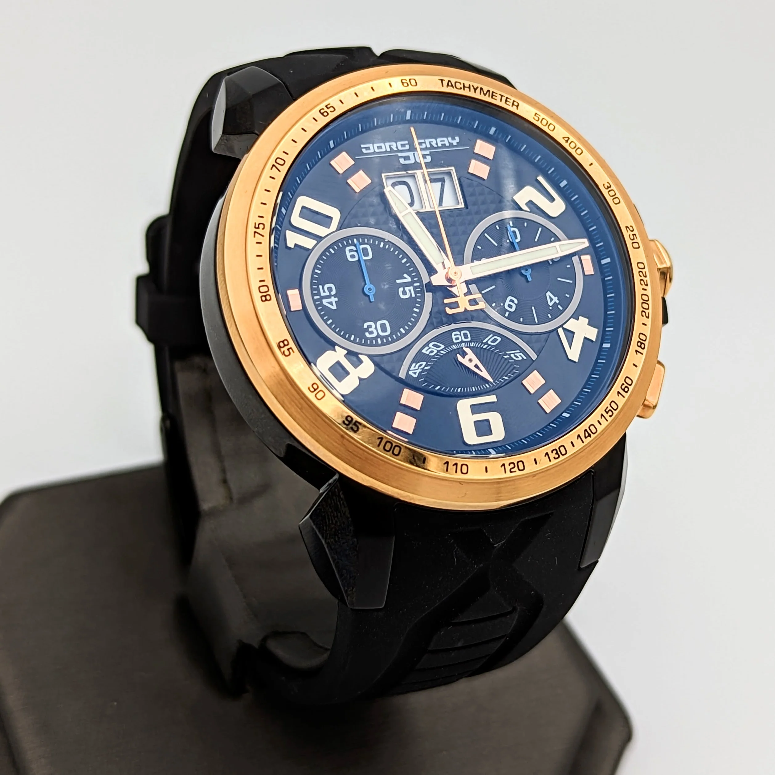 JORG GRAY Chronograph Watch JG5600 Series Two-Tone S.S. Case 47.5mm Wristwatch - Image 10