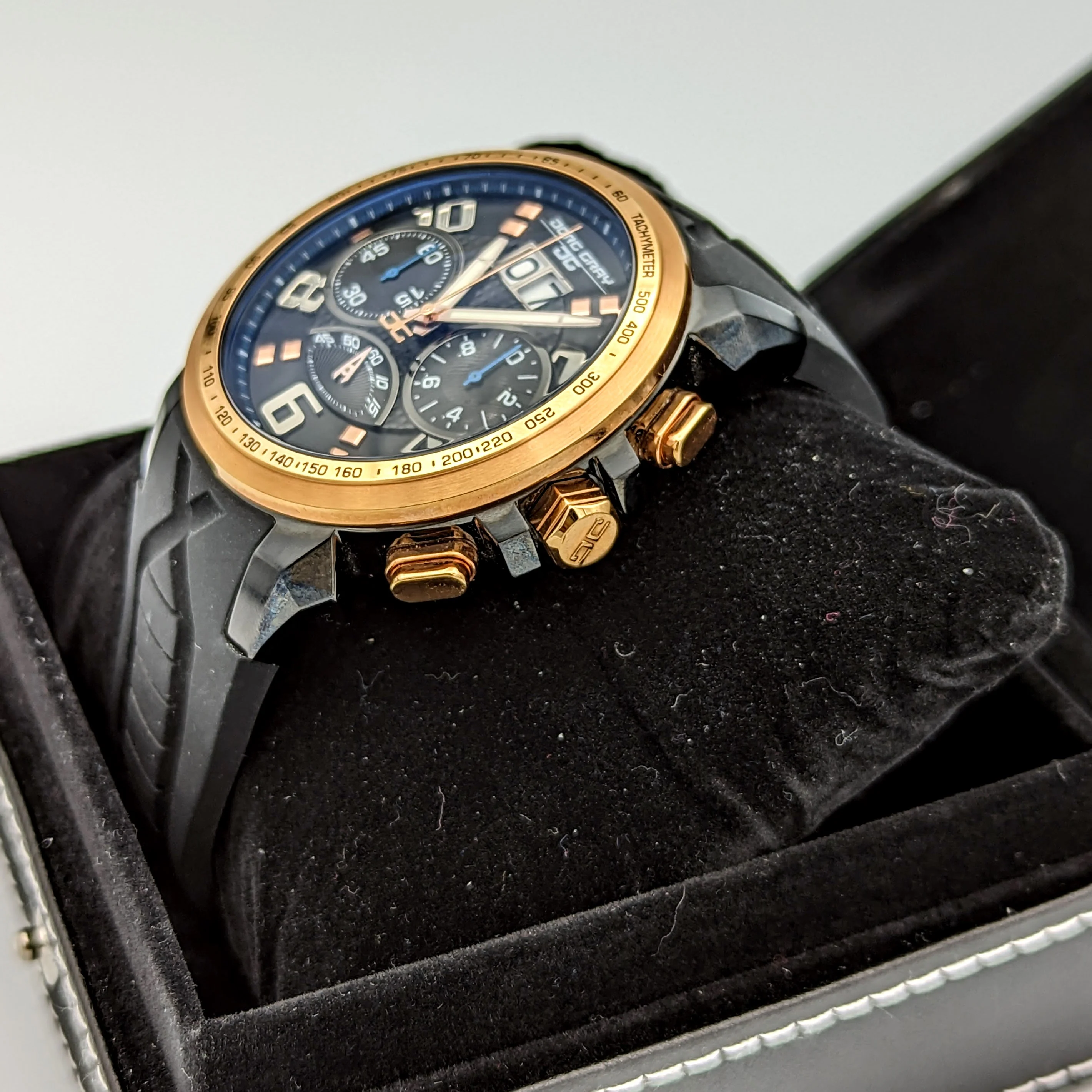 JORG GRAY Chronograph Watch JG5600 Series Two-Tone S.S. Case 47.5mm Wristwatch - Image 4