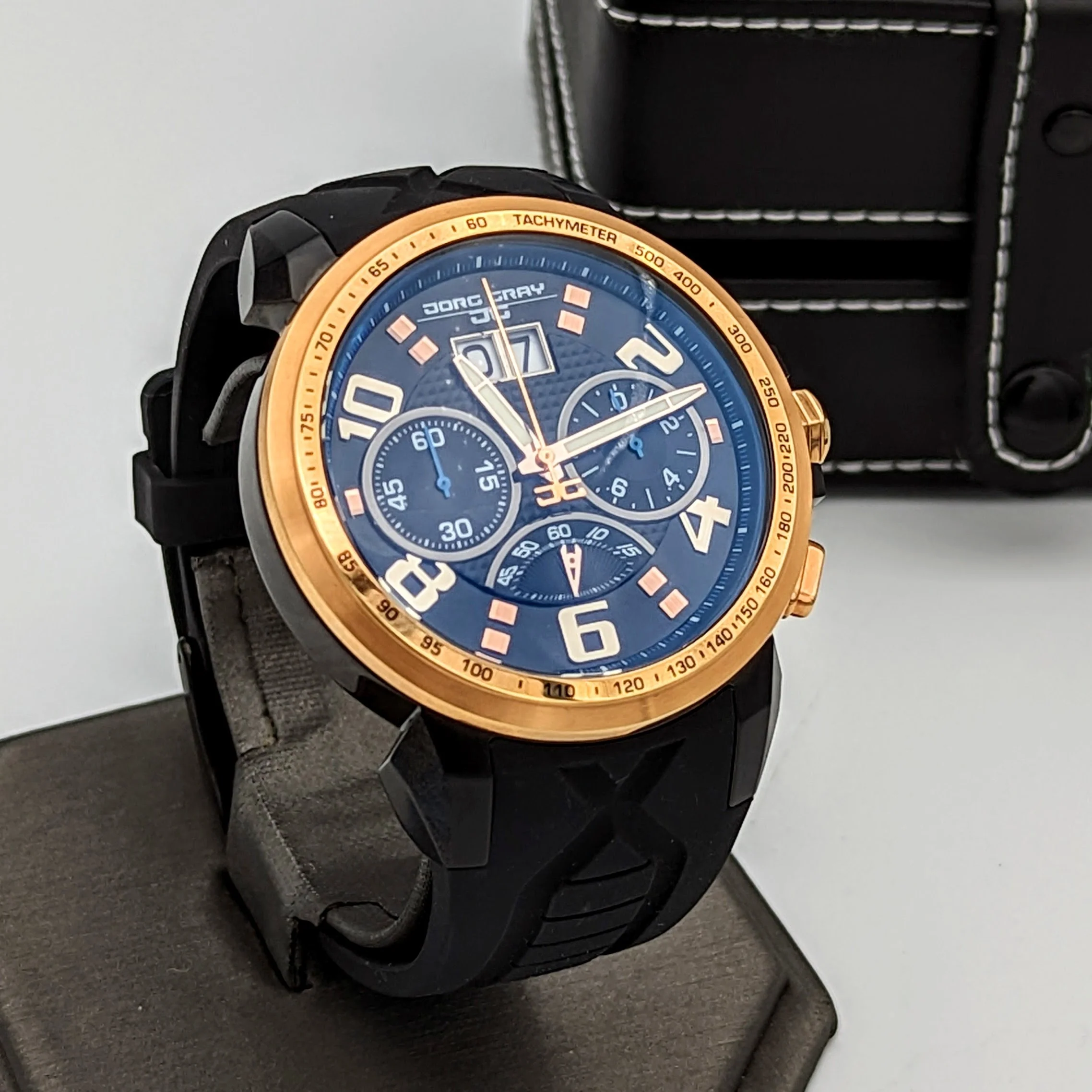 JORG GRAY Chronograph Watch JG5600 Series Two-Tone S.S. Case 47.5mm Wristwatch - Image 7