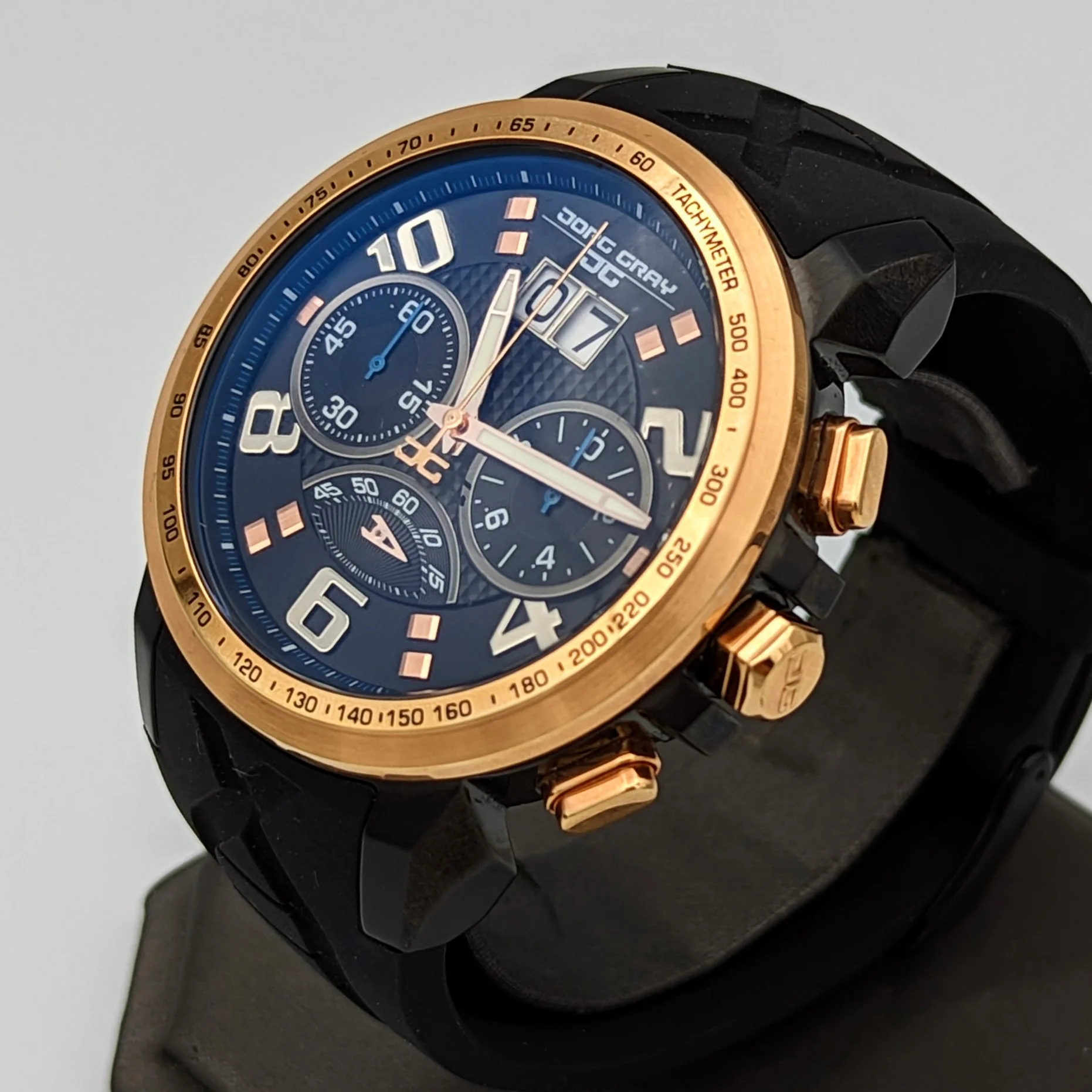 JORG GRAY Chronograph Watch JG5600 Series Two-Tone S.S. Case 47.5mm Wristwatch - Image 9
