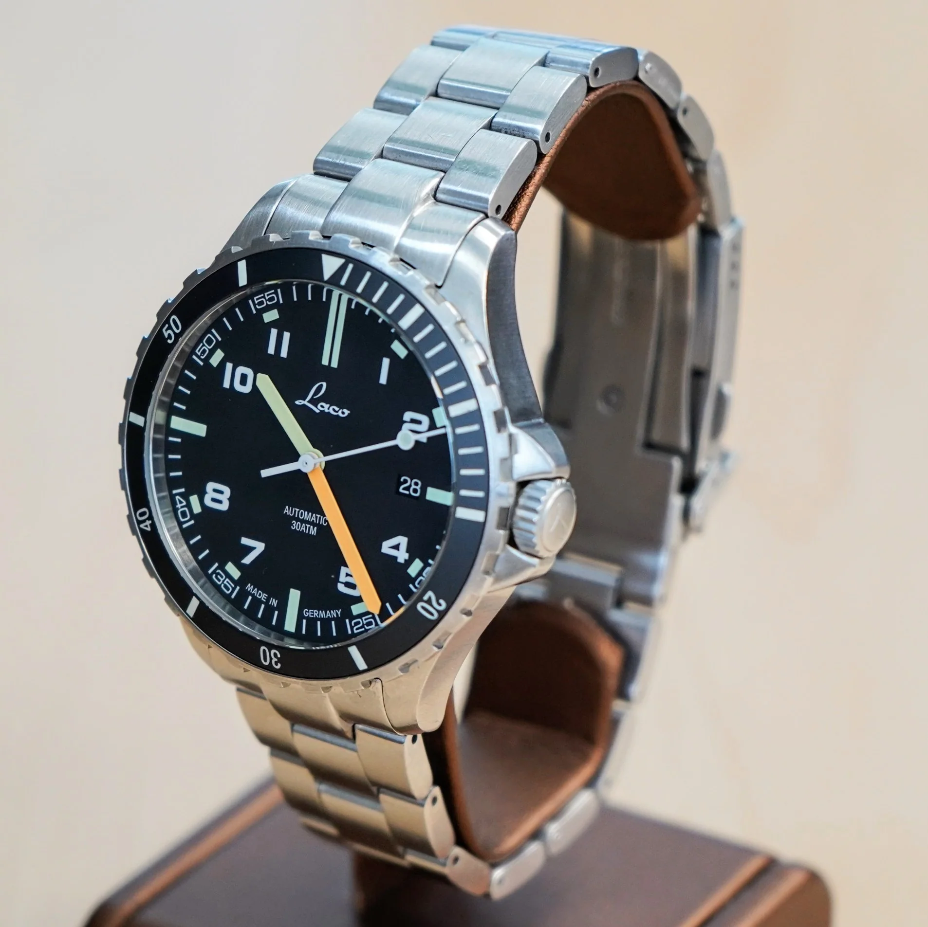 LACO Automatic Diver Watch Himalaya 42 MB 30ATM Wristwatch 862106.MB - Box & Papers! - Image 5