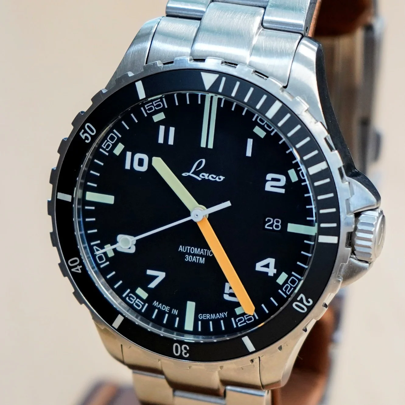 LACO Automatic Diver Watch Himalaya 42 MB 30ATM Wristwatch 862106.MB - Box & Papers! - Image 6