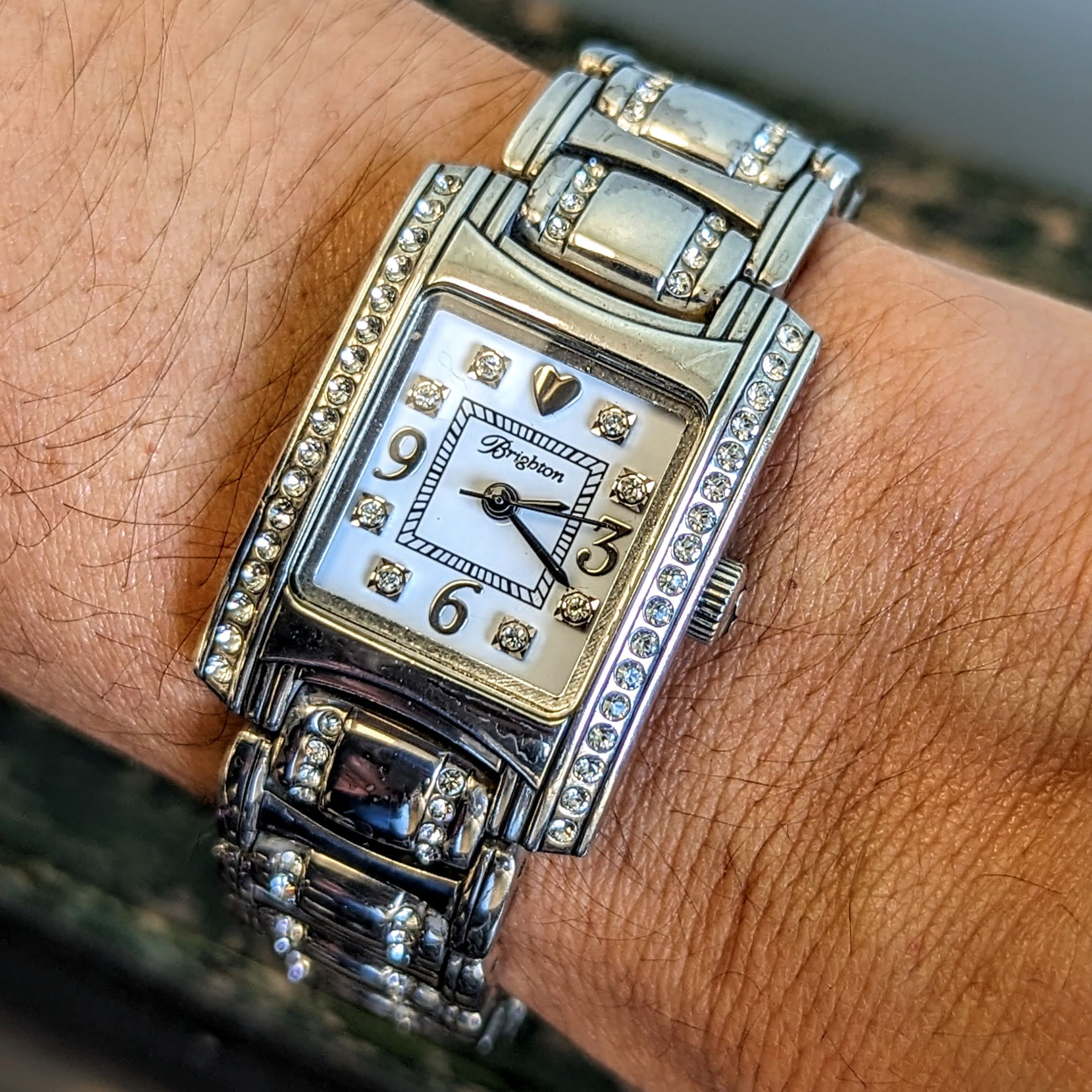Ladies BRIGHTON "Turin" Watch Solid Silver and Swarovski Crystals Wristwatch - Image 9