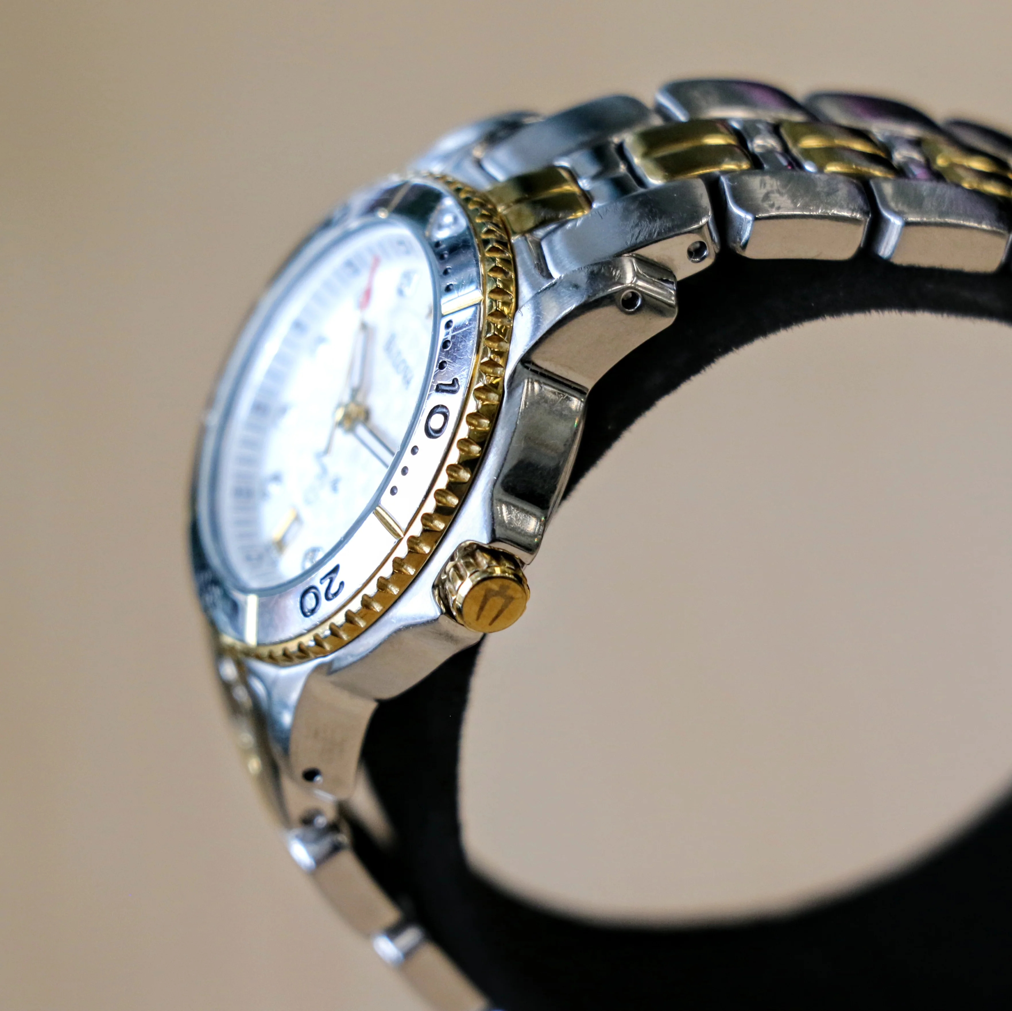 2008 BULOVA Marine Star 100m Date Indicator Diamond Dial Two-Tone Case & Bracelet- ALL S.S. - Image 6