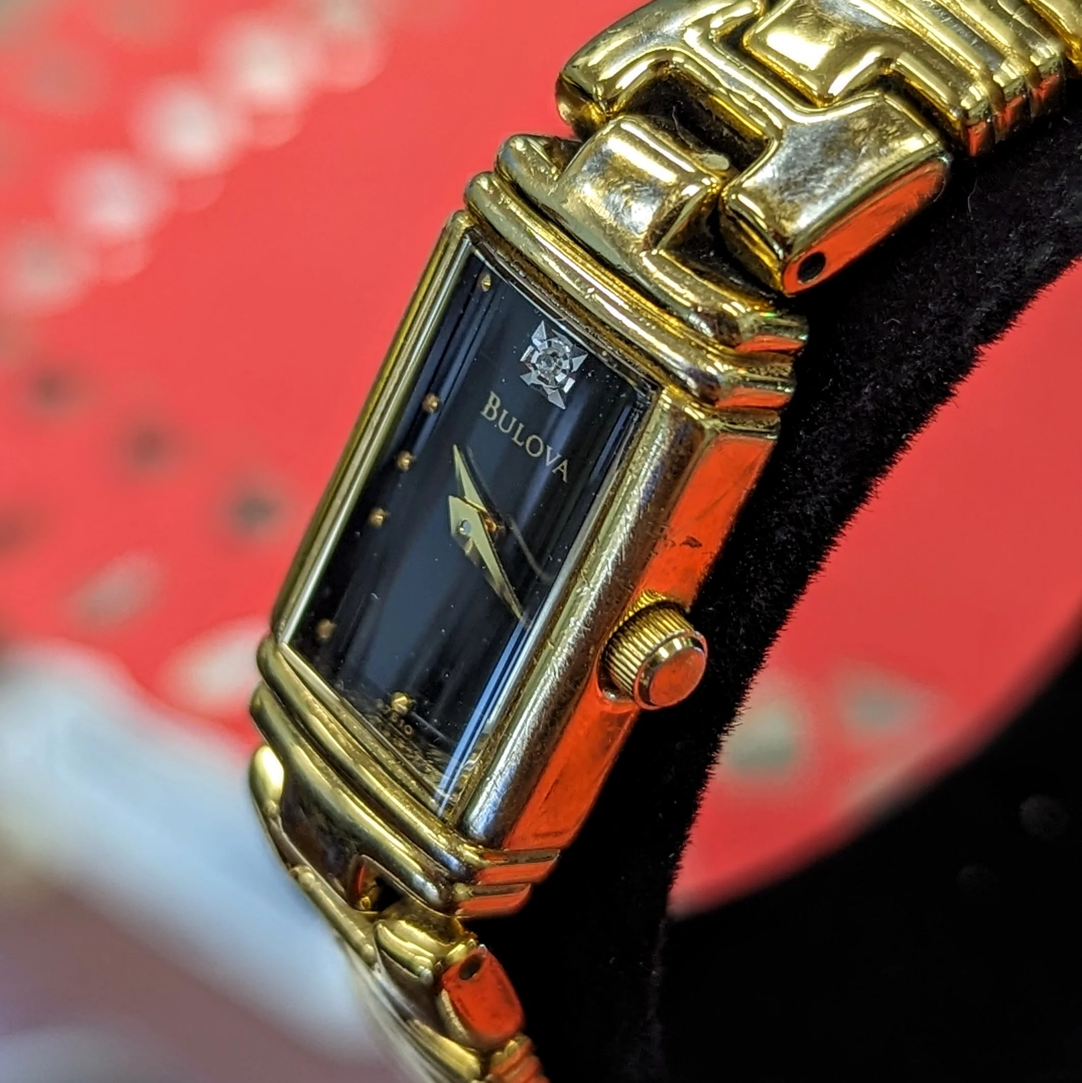 Ladies Bulova Watch Diamond Dial Quartz Wristwatch - Image 6