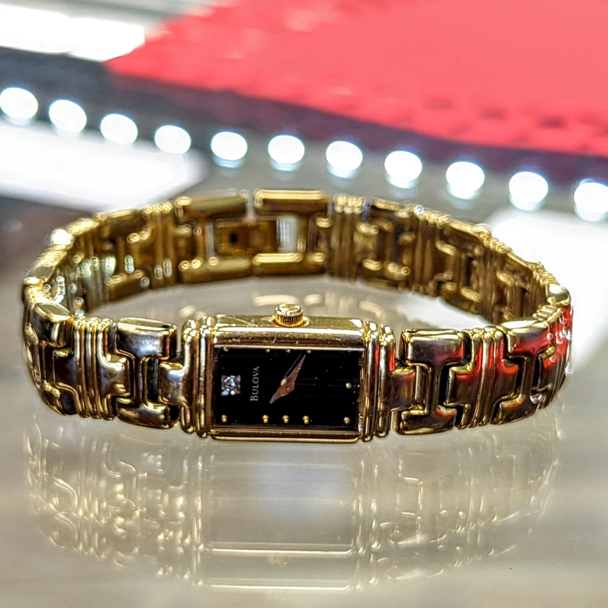 Ladies Bulova Watch Diamond Dial Quartz Wristwatch - Image 8