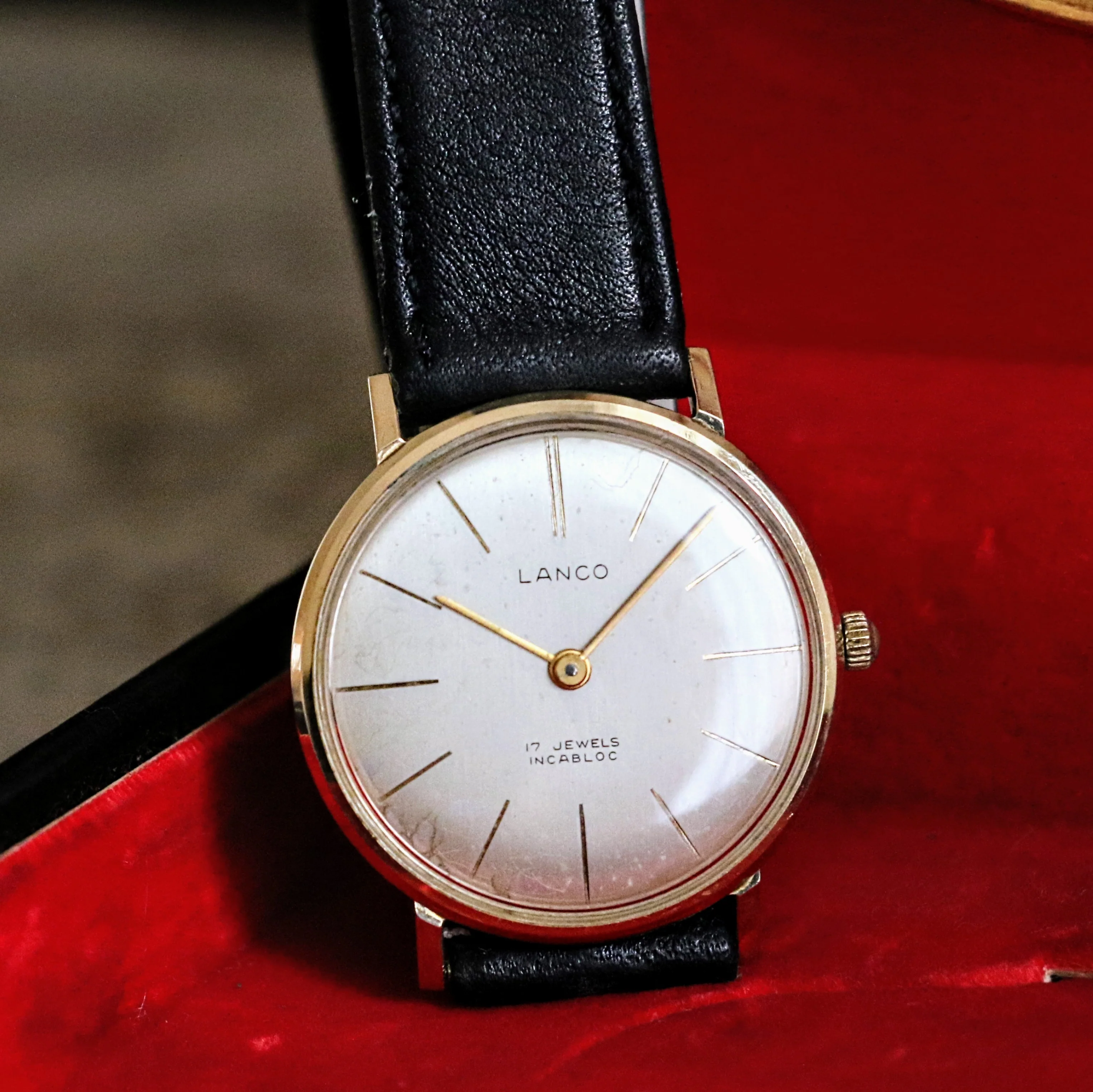 LANCO Watch 14K GOLD 17 Jewels Incabloc Swiss Manual Wristwatch - In BOX! - Image 9