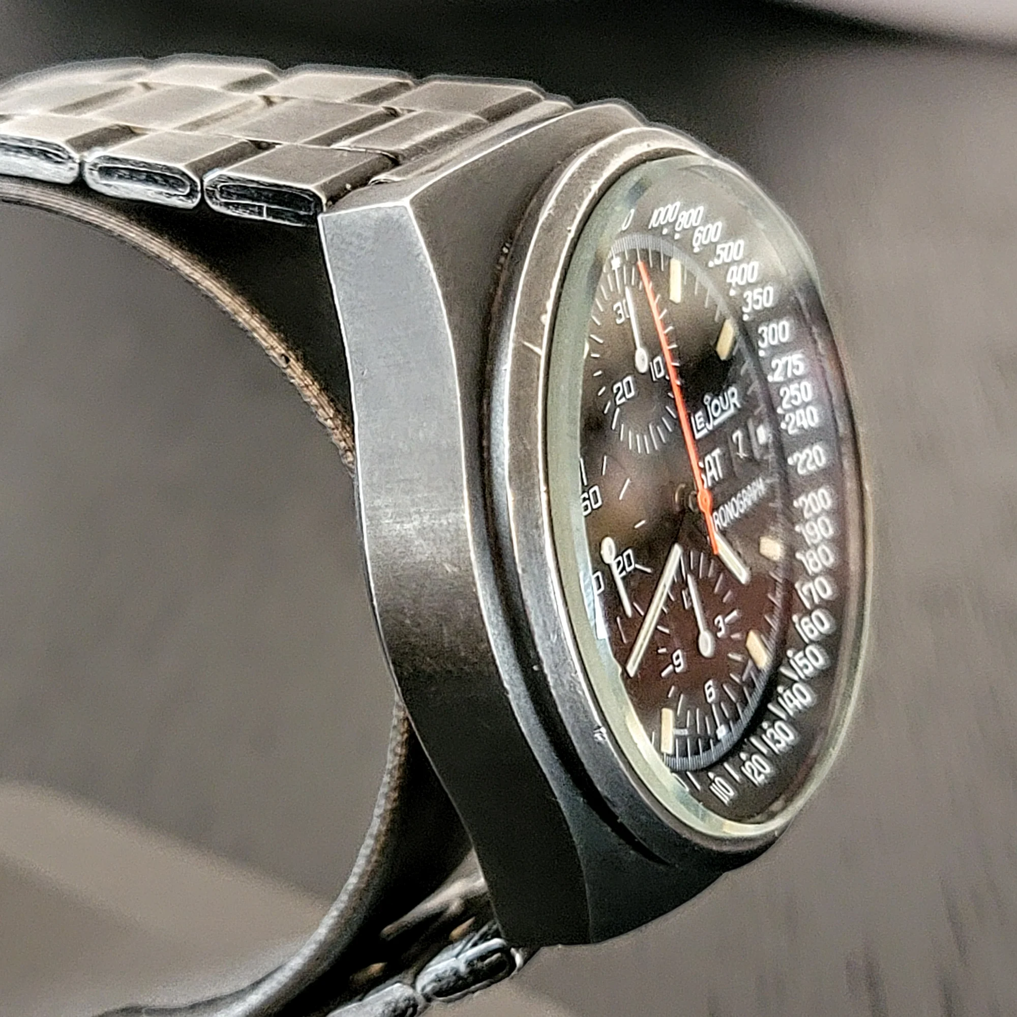 LE JOUR 7000 Chronograph Automatic Watch - Heuer Pasadena / Valjoux 7750 - Image 6