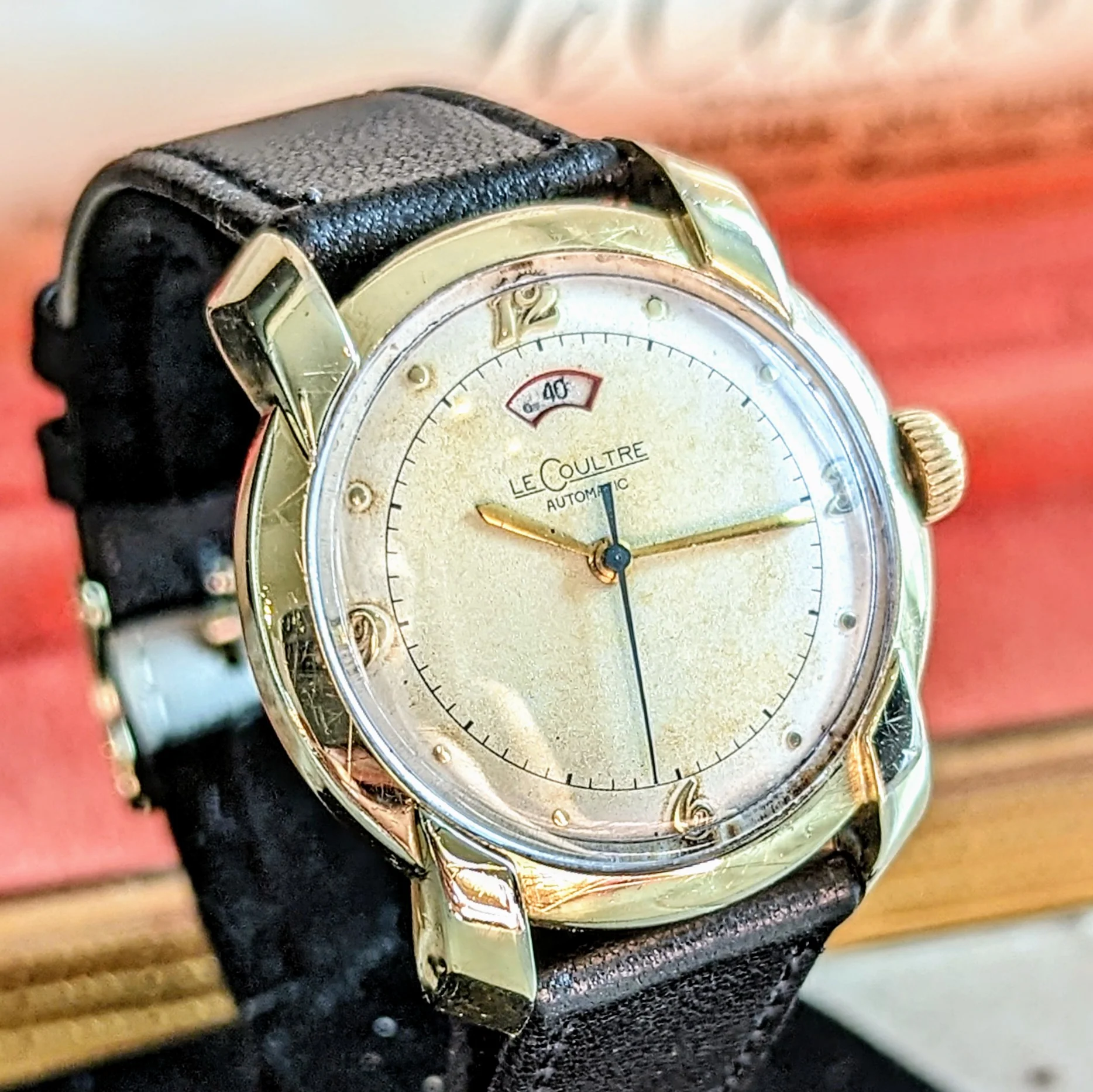 LeCoultre Bumper Automatic Watch Power-Reserve Indicator Wristwatch - In BOX! - Image 5