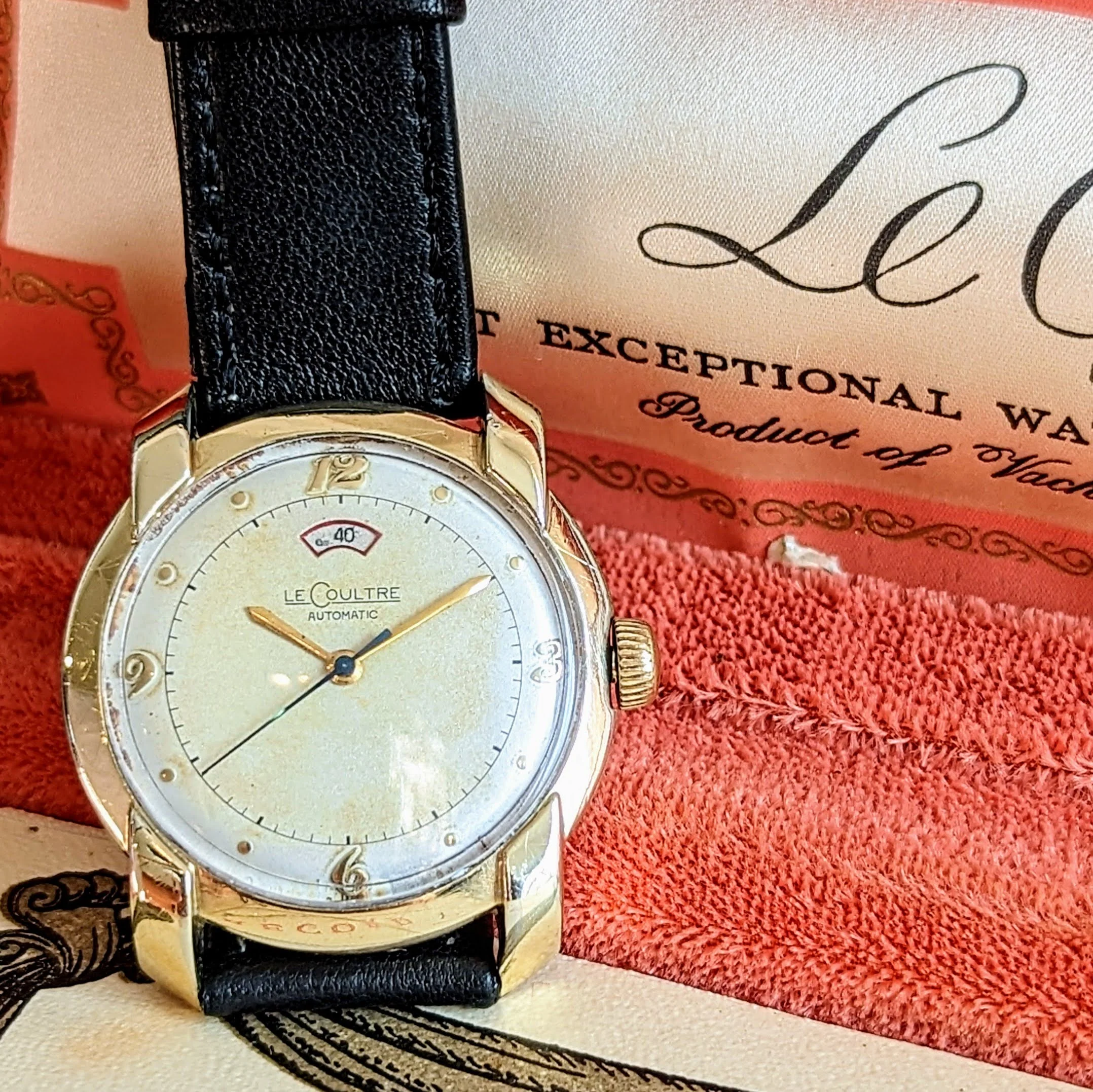 LeCoultre Bumper Automatic Watch Power-Reserve Indicator Wristwatch - In BOX! - Image 7