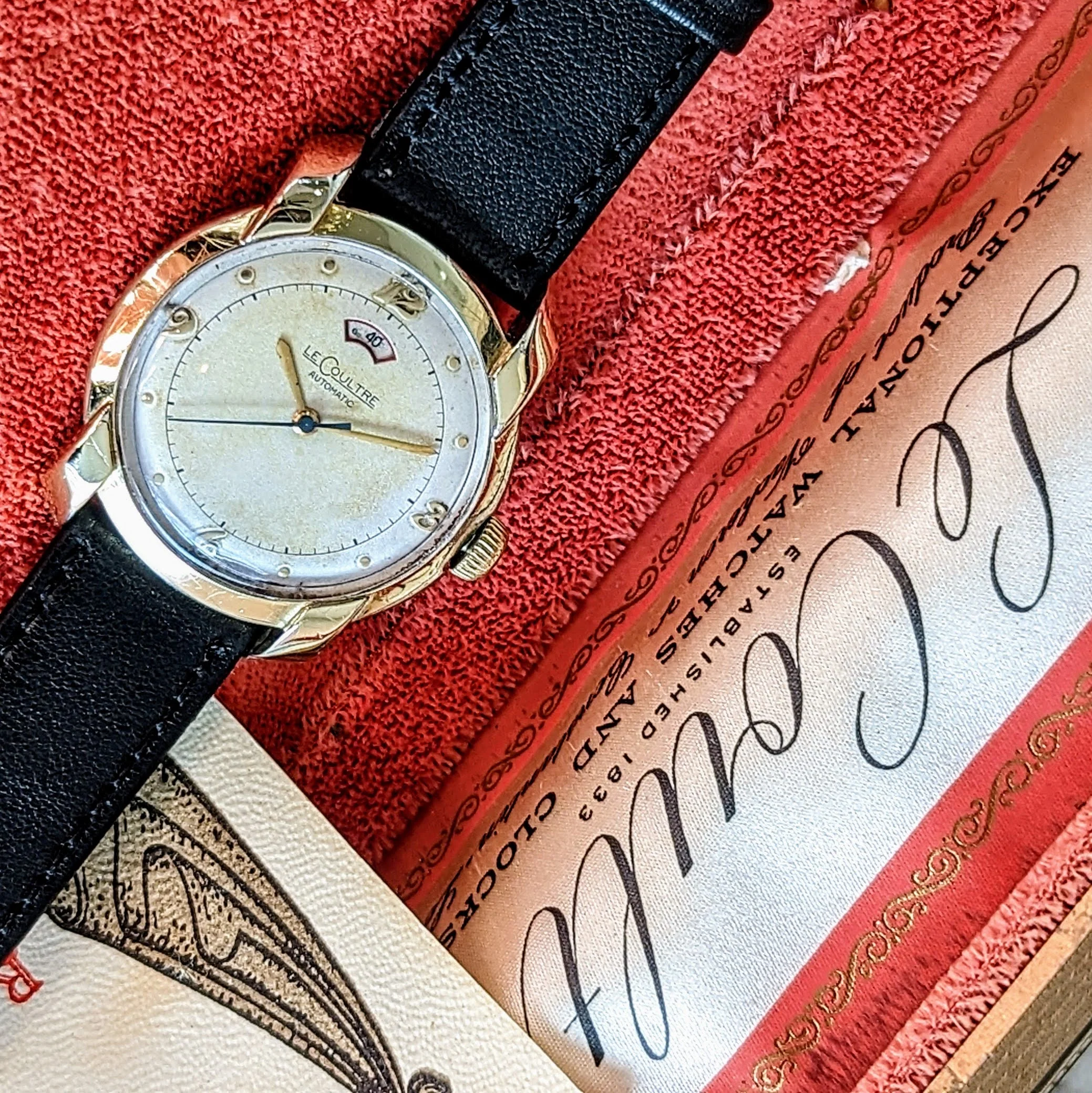 LeCoultre Bumper Automatic Watch Power-Reserve Indicator Wristwatch - In BOX! - Image 8