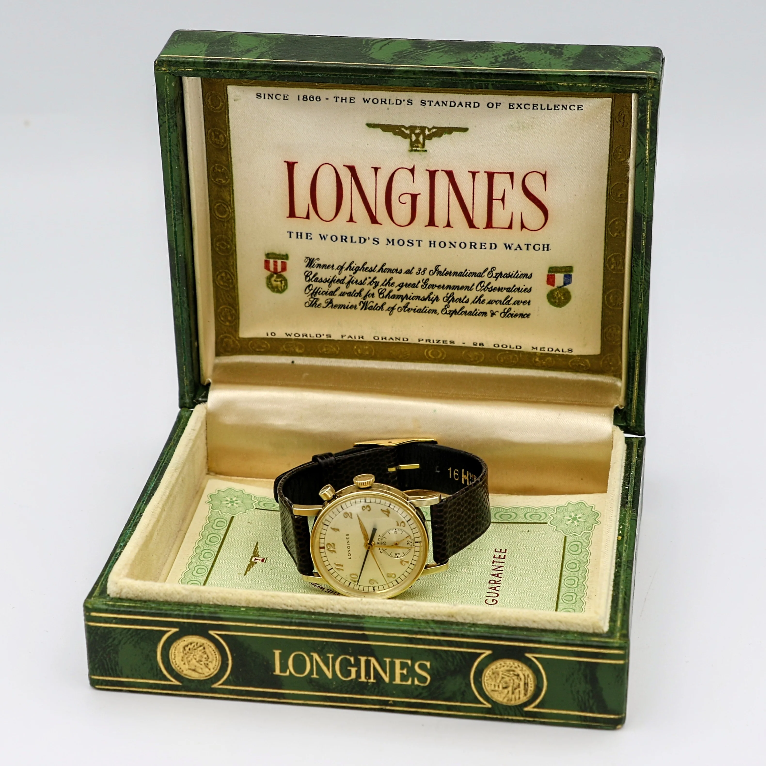 LONGINES Monopusher Chronograph Watch Chronostop Wristwatch - In Box! - Image 11