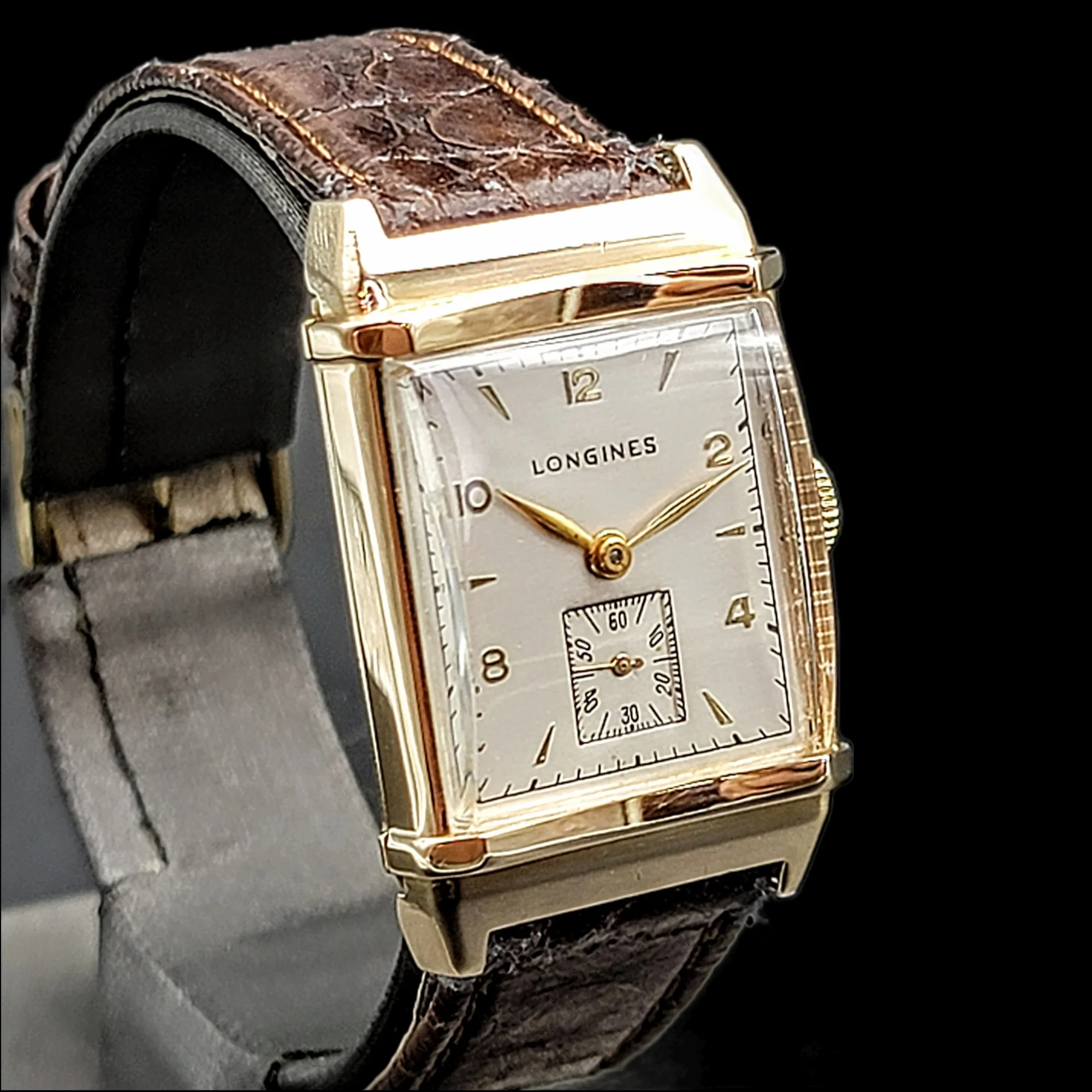 LONGINES 14K Solid Gold Watch Cal. 9L Swiss 1947 - Image 10