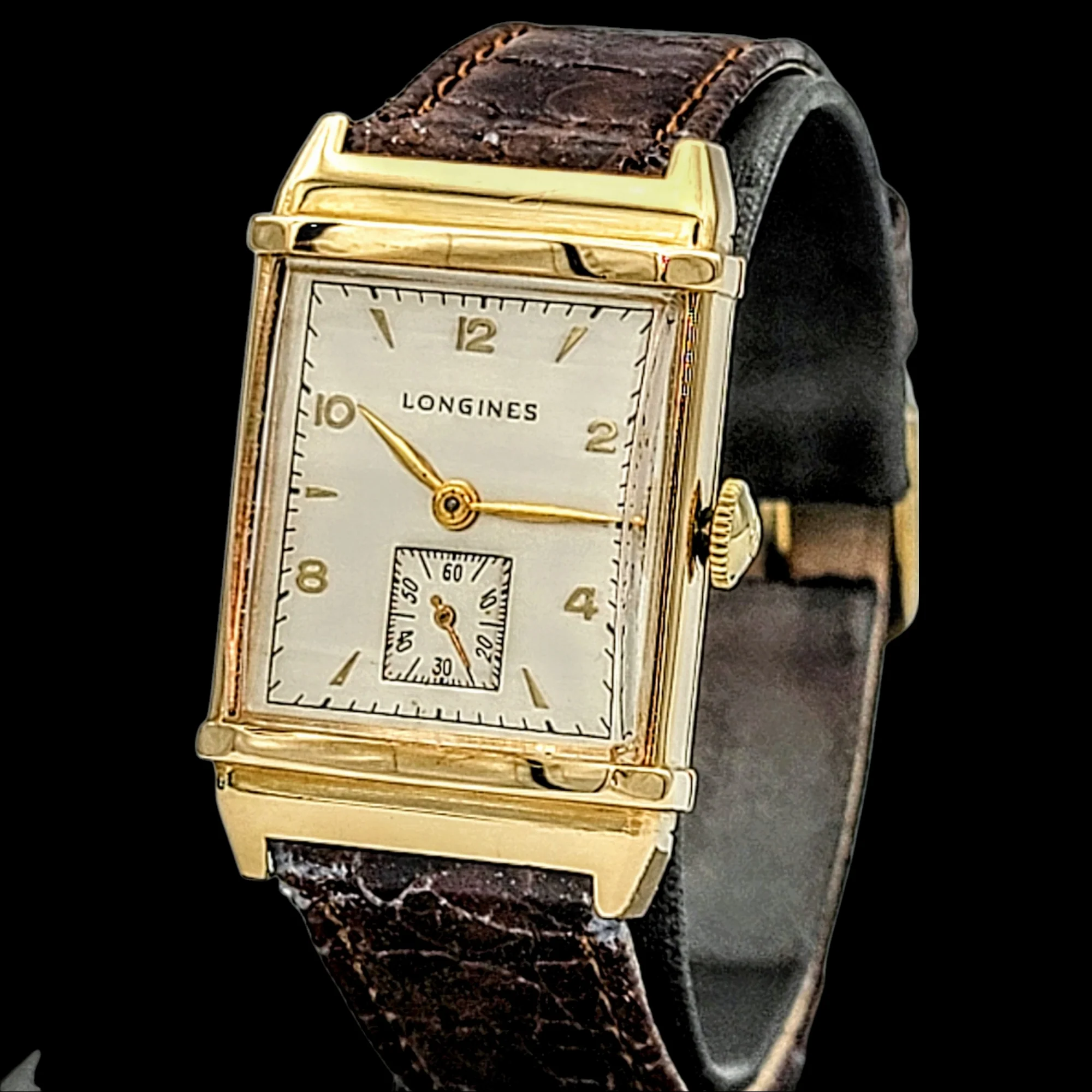 LONGINES 14K Solid Gold Watch Cal. 9L Swiss 1947 - Image 13