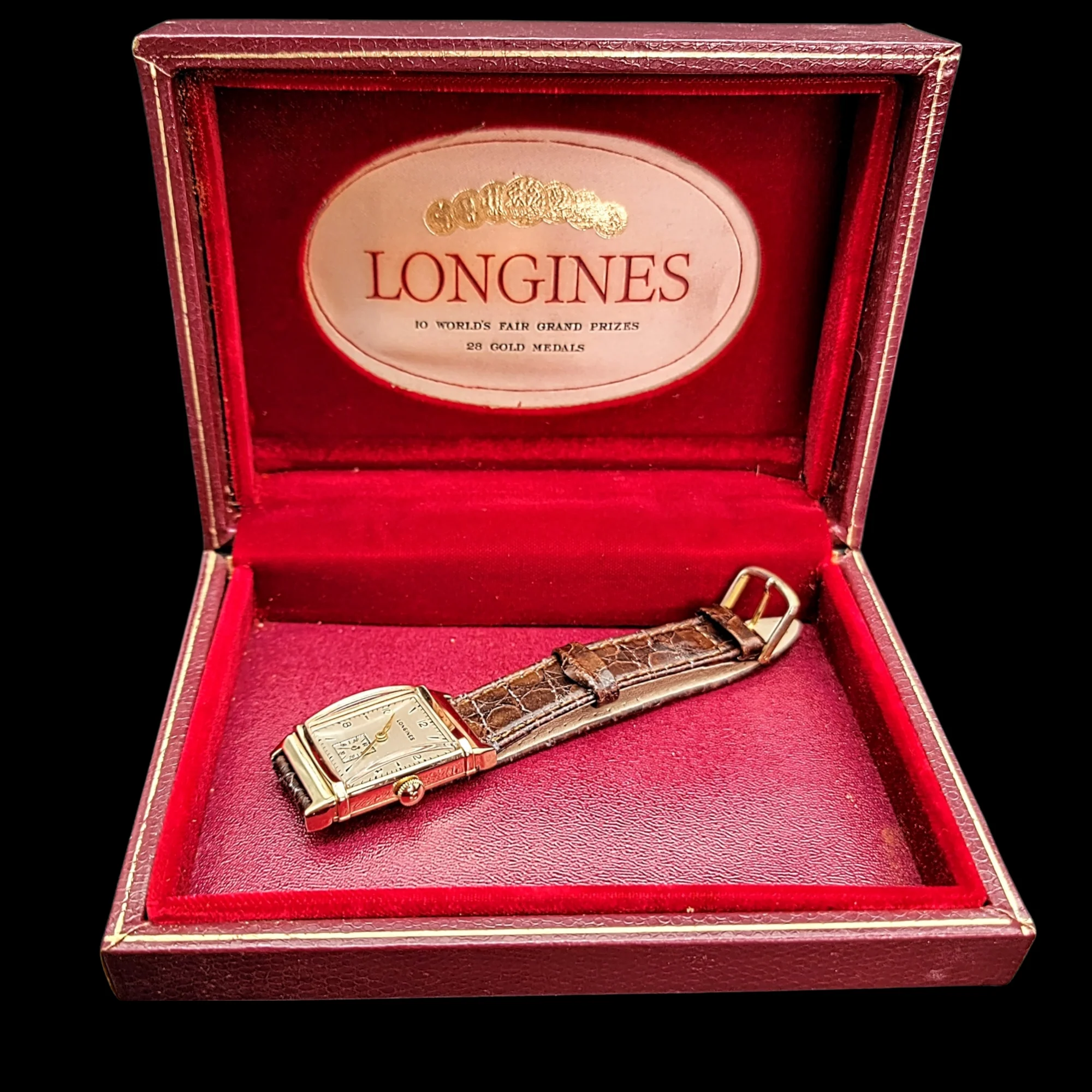 LONGINES 14K Solid Gold Watch Cal. 9L Swiss 1947 - Image 7