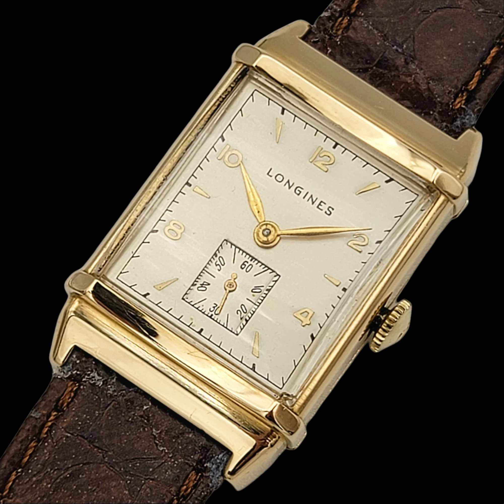 LONGINES 14K Solid Gold Watch Cal. 9L Swiss 1947 - Image 8