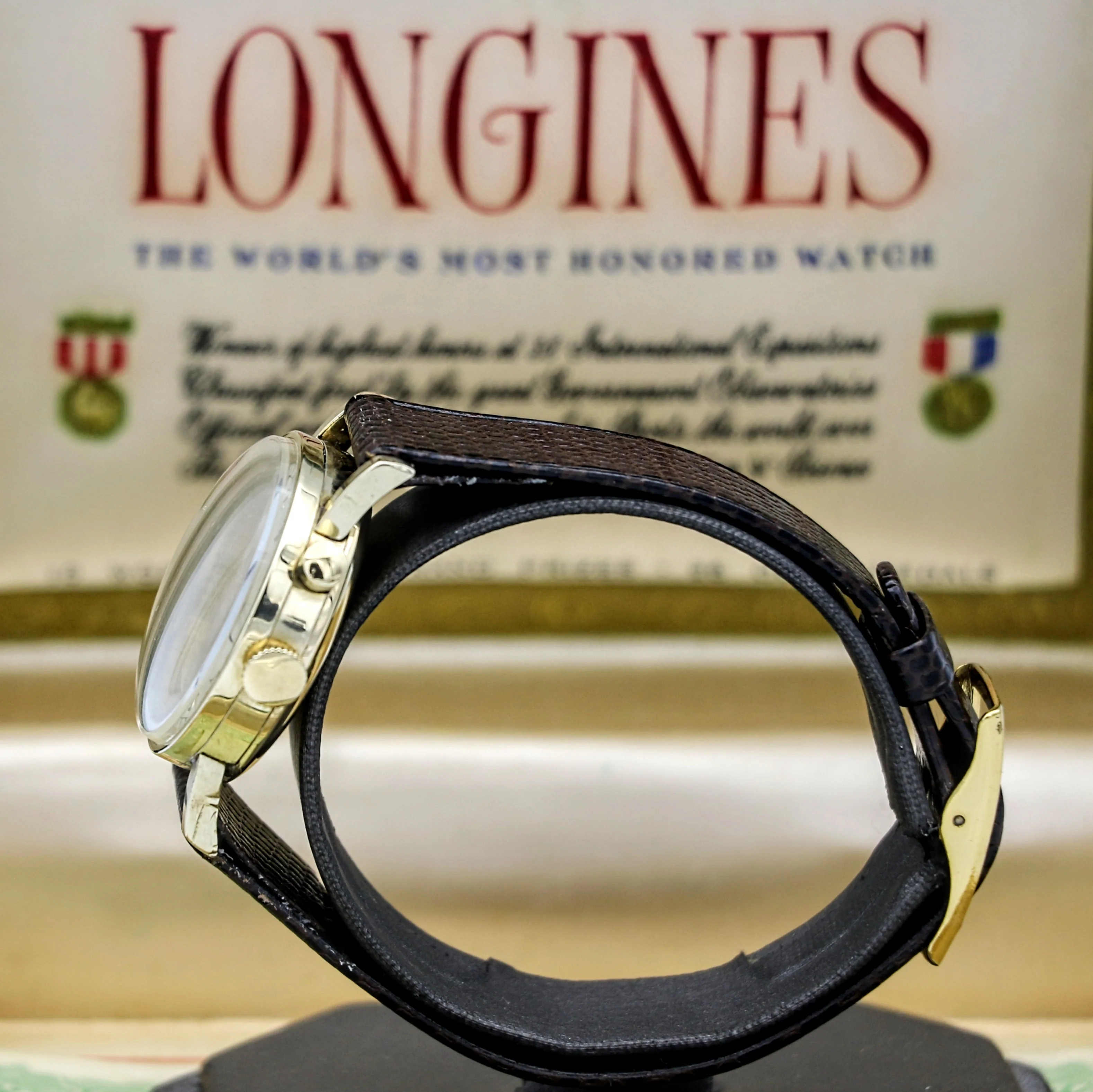 LONGINES Monopusher Chronograph Watch Chronostop Wristwatch - In Box! - Image 6