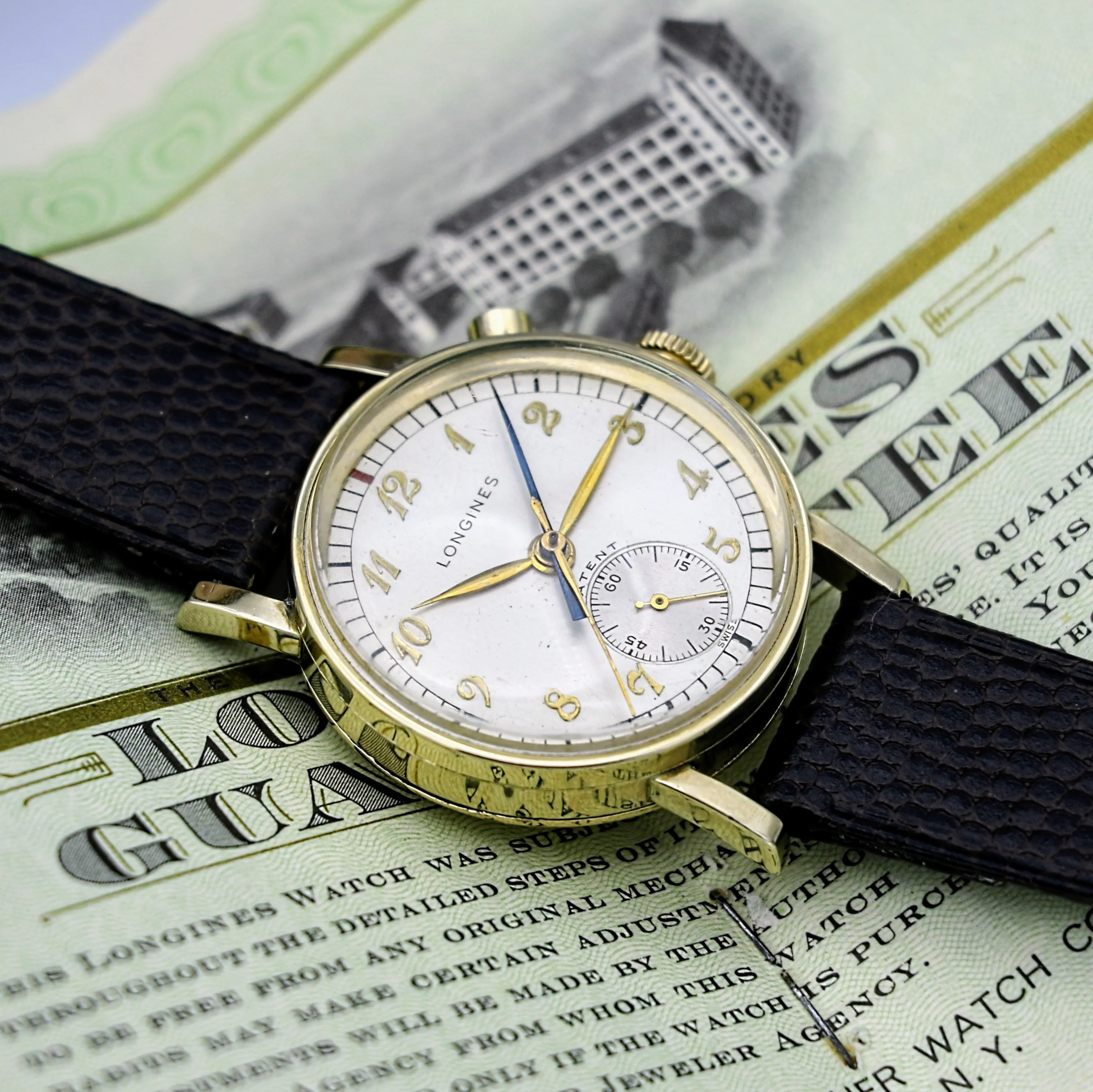 LONGINES Monopusher Chronograph Watch Chronostop Wristwatch - In Box! - Image 8