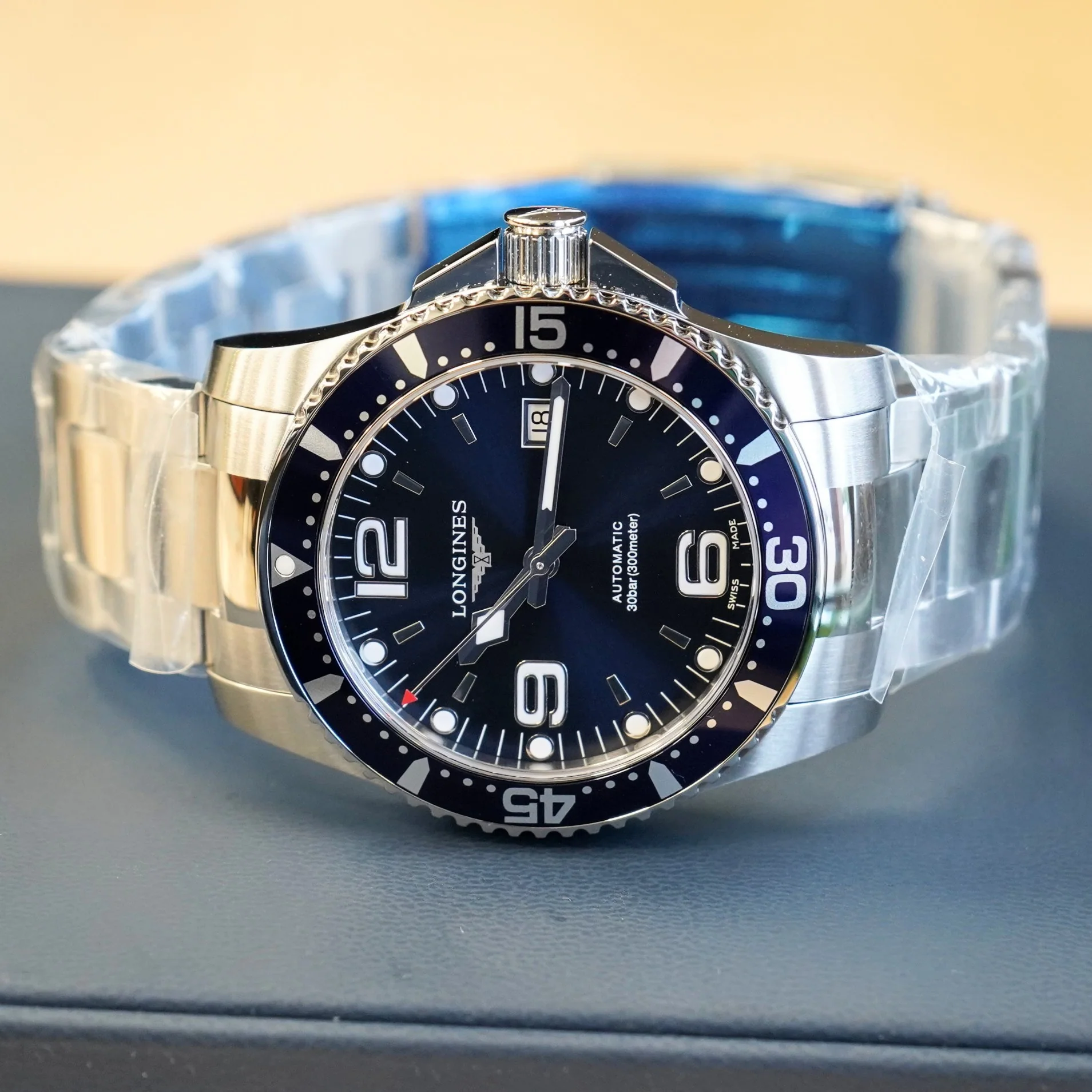 LONGINES HYDROCONQUEST Watch L3.742.4 41mm Automatic Diver Wristwatch ALL S.S. - Image 4