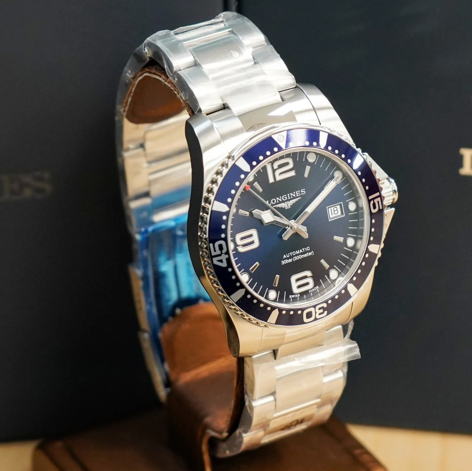 LONGINES HYDROCONQUEST Watch L3.742.4 41mm Automatic Diver Wristwatch ALL S.S. - Image 5