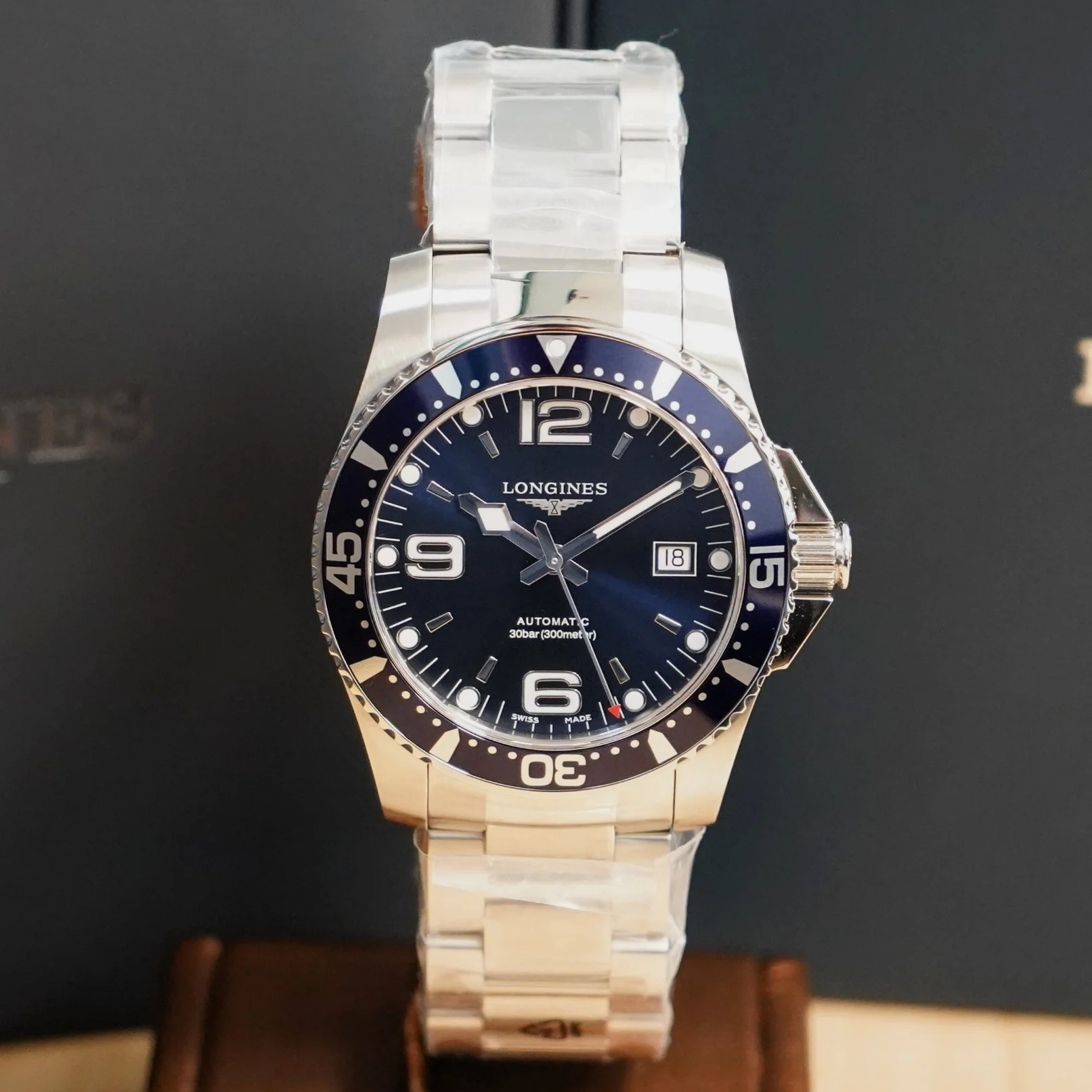 LONGINES HYDROCONQUEST Watch L3.742.4 41mm Automatic Diver Wristwatch ALL S.S. - Image 6