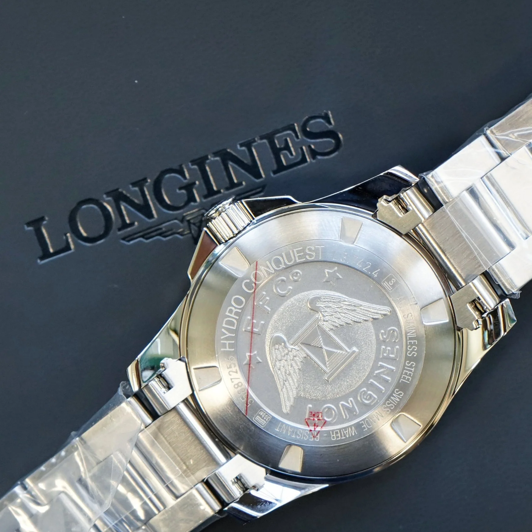 LONGINES HYDROCONQUEST Watch L3.742.4 41mm Automatic Diver Wristwatch ALL S.S. - Image 9