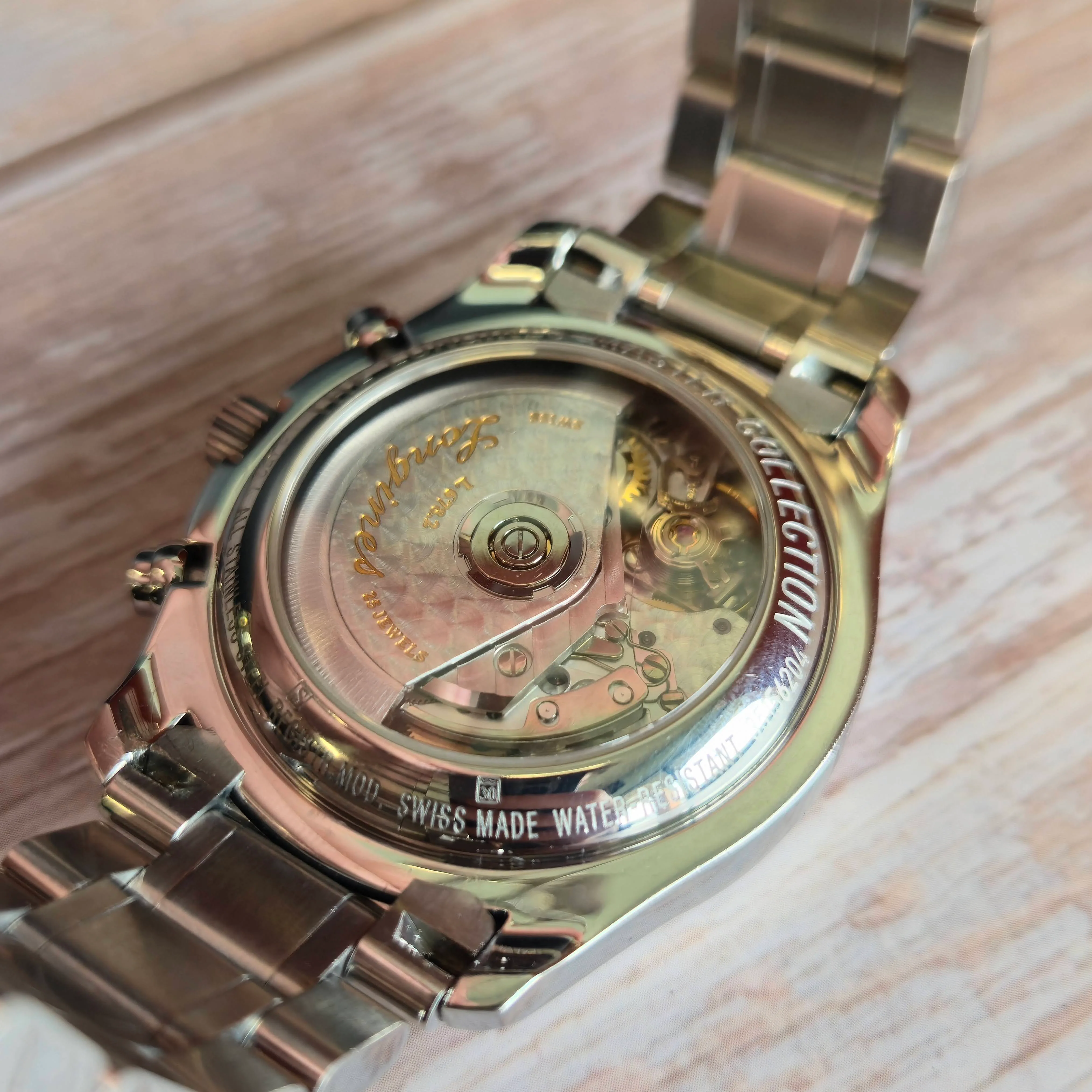 Longines Master Collection Watch L2.673.4 Chrono Moon Phase 40mm ALL S.S. Wristwatch - Image 13