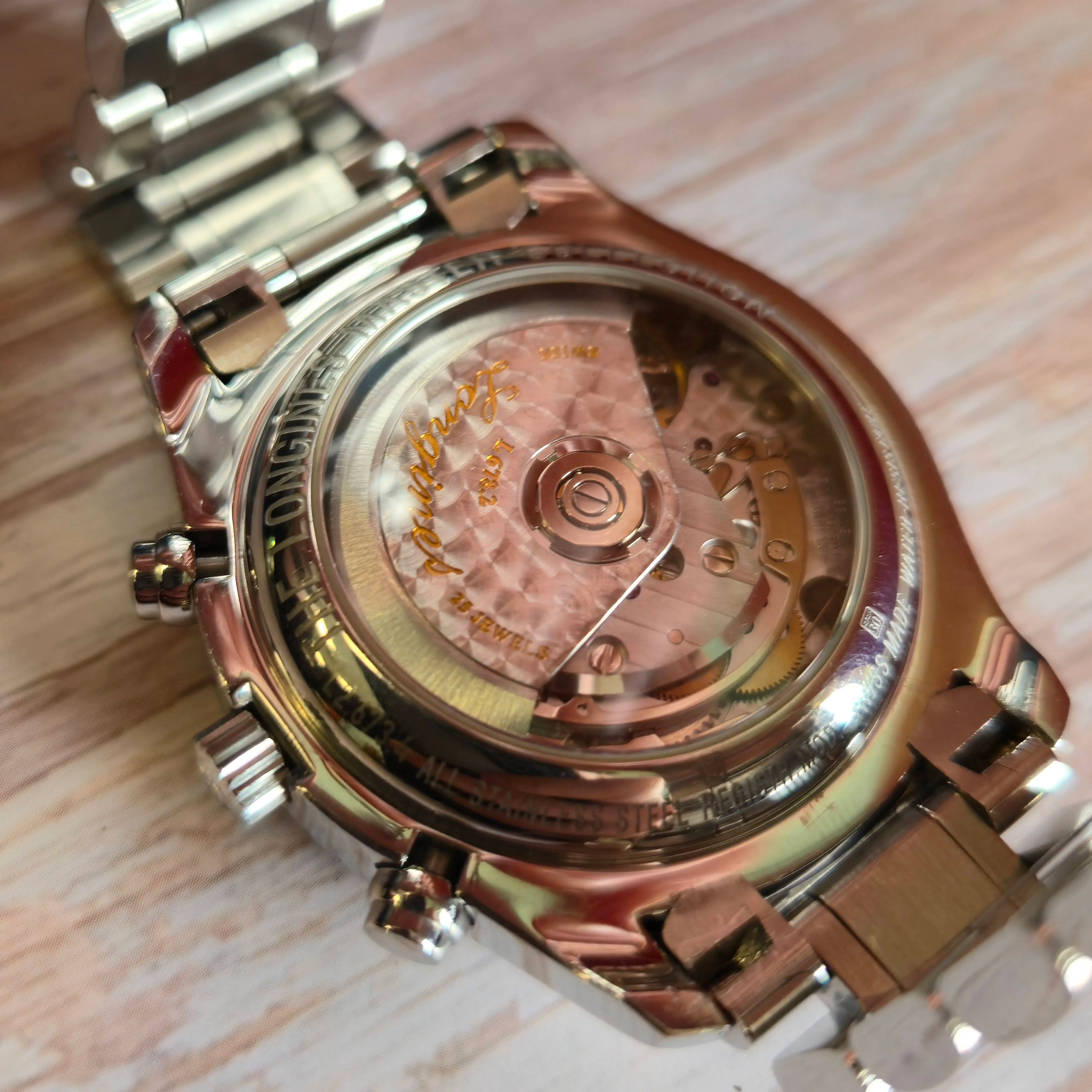 Longines Master Collection Watch L2.673.4 Chrono Moon Phase 40mm ALL S.S. Wristwatch - Image 14